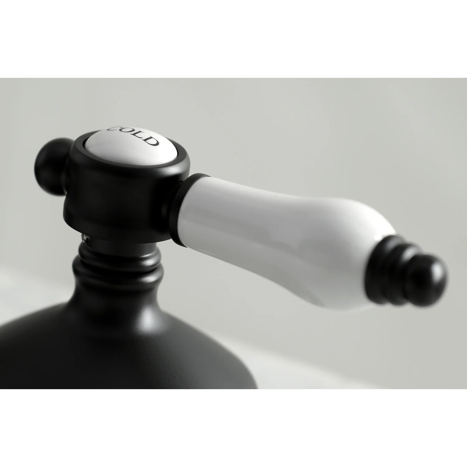 Kingston Heirloom KS1160BPL - Bel-Air Two-Handle 3-Hole Deck Mount Widespread Bathroom Faucet with Brass Pop-Up, Matte Black - Image 2