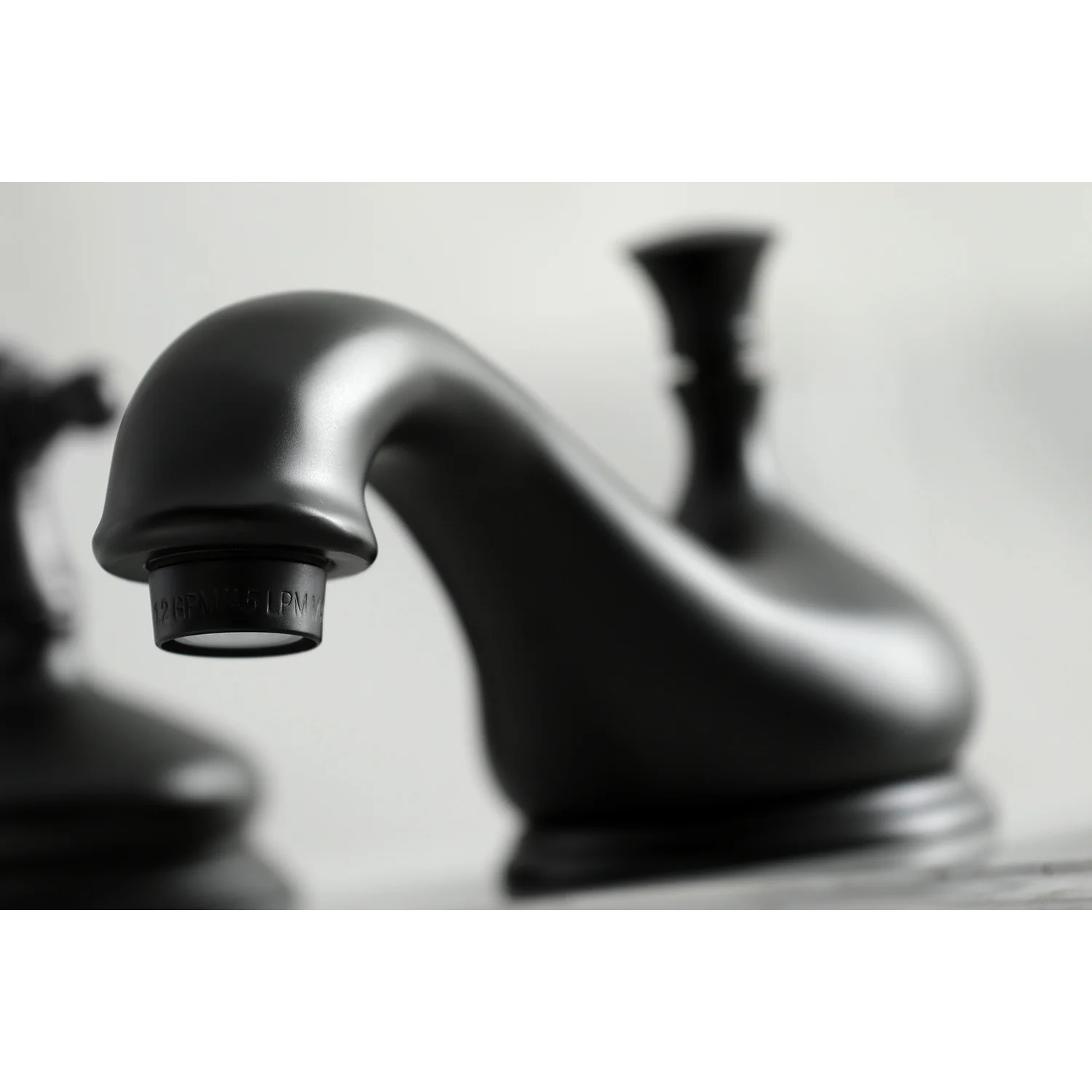 Kingston Heirloom KS1160BPL - Bel-Air Two-Handle 3-Hole Deck Mount Widespread Bathroom Faucet with Brass Pop-Up, Matte Black - Image 3