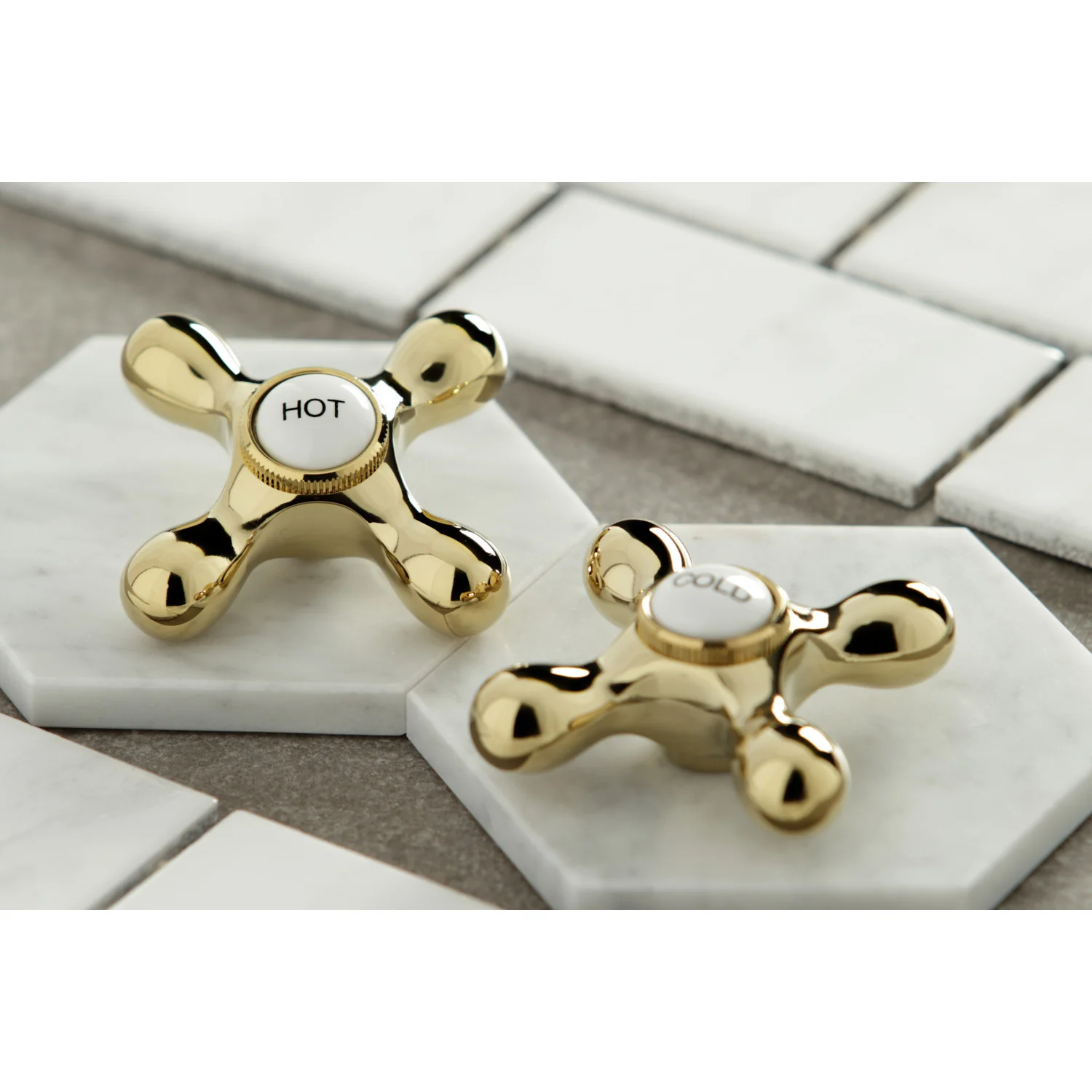 Kingston Heirloom KS1172AX - Heritage Two-Handle 2-Hole Deck Mount Bridge Kitchen Faucet, Polished Brass - Image 4