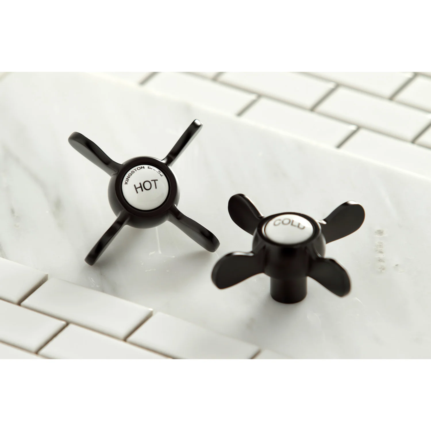 Kingston Heirloom KS1175BEX - Essex Two-Handle 2-Hole Deck Mount Bridge Kitchen Faucet, Oil Rubbed Bronze - Image 6