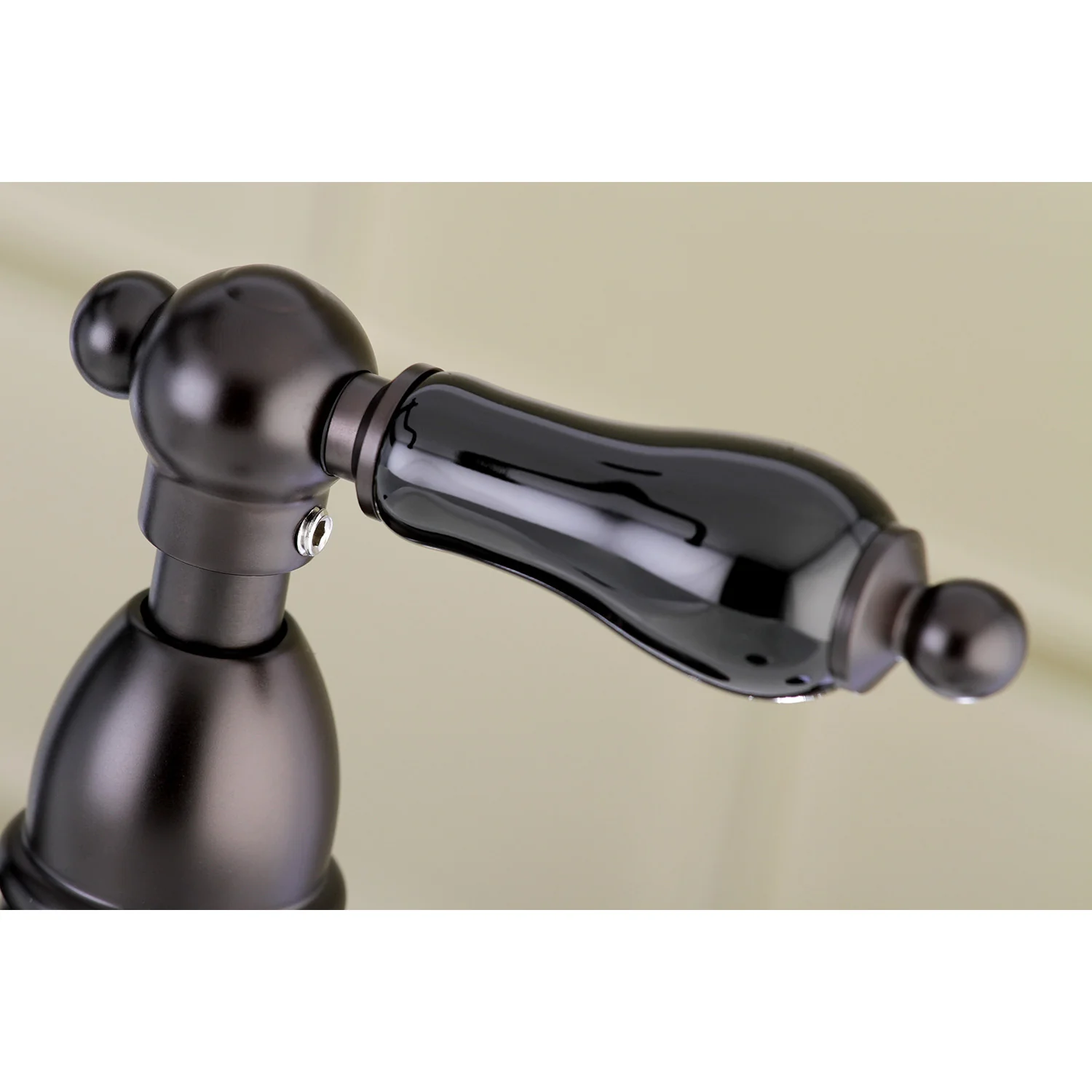 Kingston Heirloom KS1275PKLBS - Duchess Two-Handle 4-Hole Deck Mount Bridge Kitchen Faucet with Brass Sprayer, Oil Rubbed Bronze - Image 2