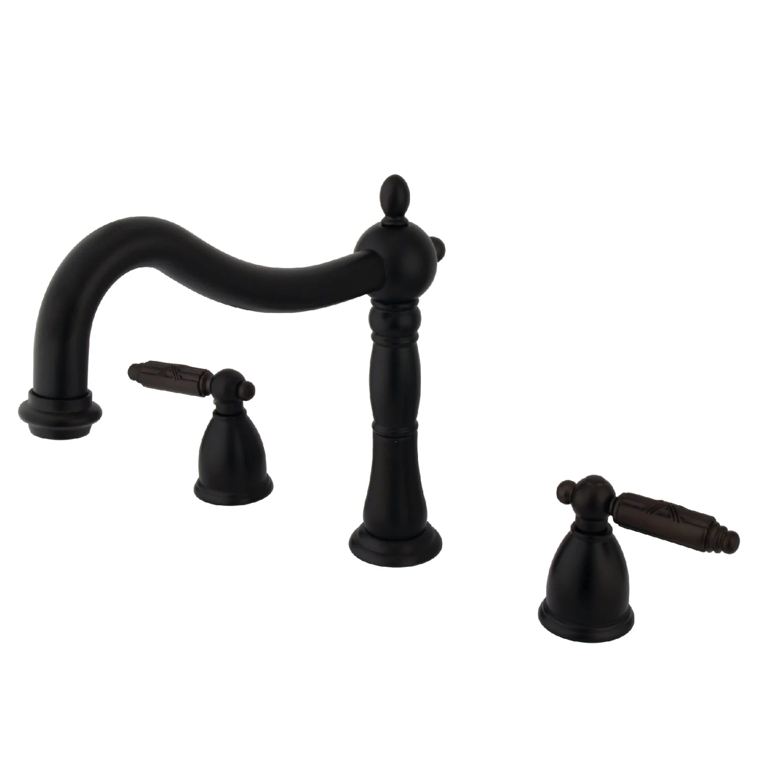 Kingston Heirloom KS1345GL - Georgian Two-Handle 3-Hole Deck Mount Roman Tub Faucet, Oil Rubbed Bronze