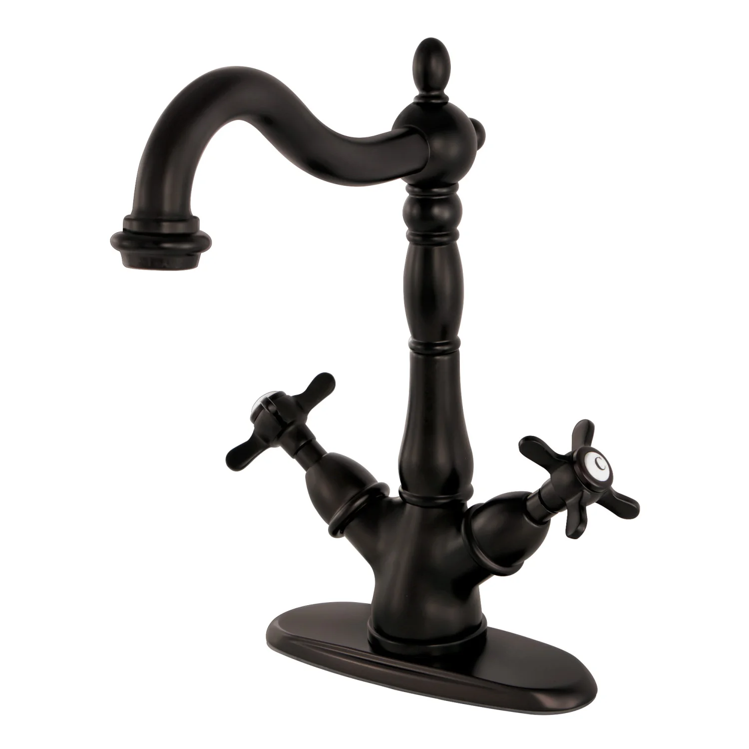 Kingston Heirloom KS1495BEX - Essex Two-Handle 1-or-3 Hole Deck Mount Vessel Faucet, Oil Rubbed Bronze