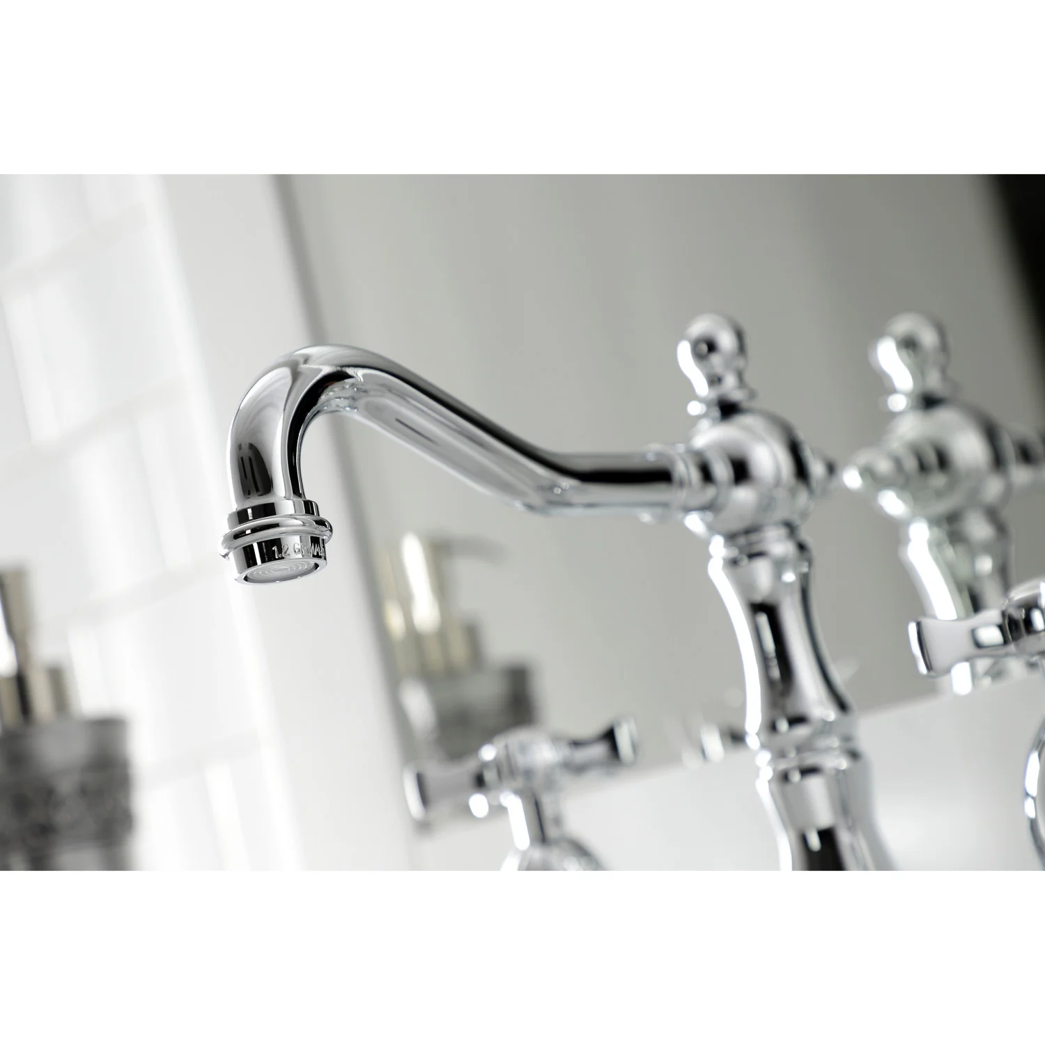 Kingston Heirloom KS1971NX - Hamilton Two-Handle 3-Hole Deck Mount Widespread Bathroom Faucet with Brass Pop-Up, Polished Chrome - Image 3