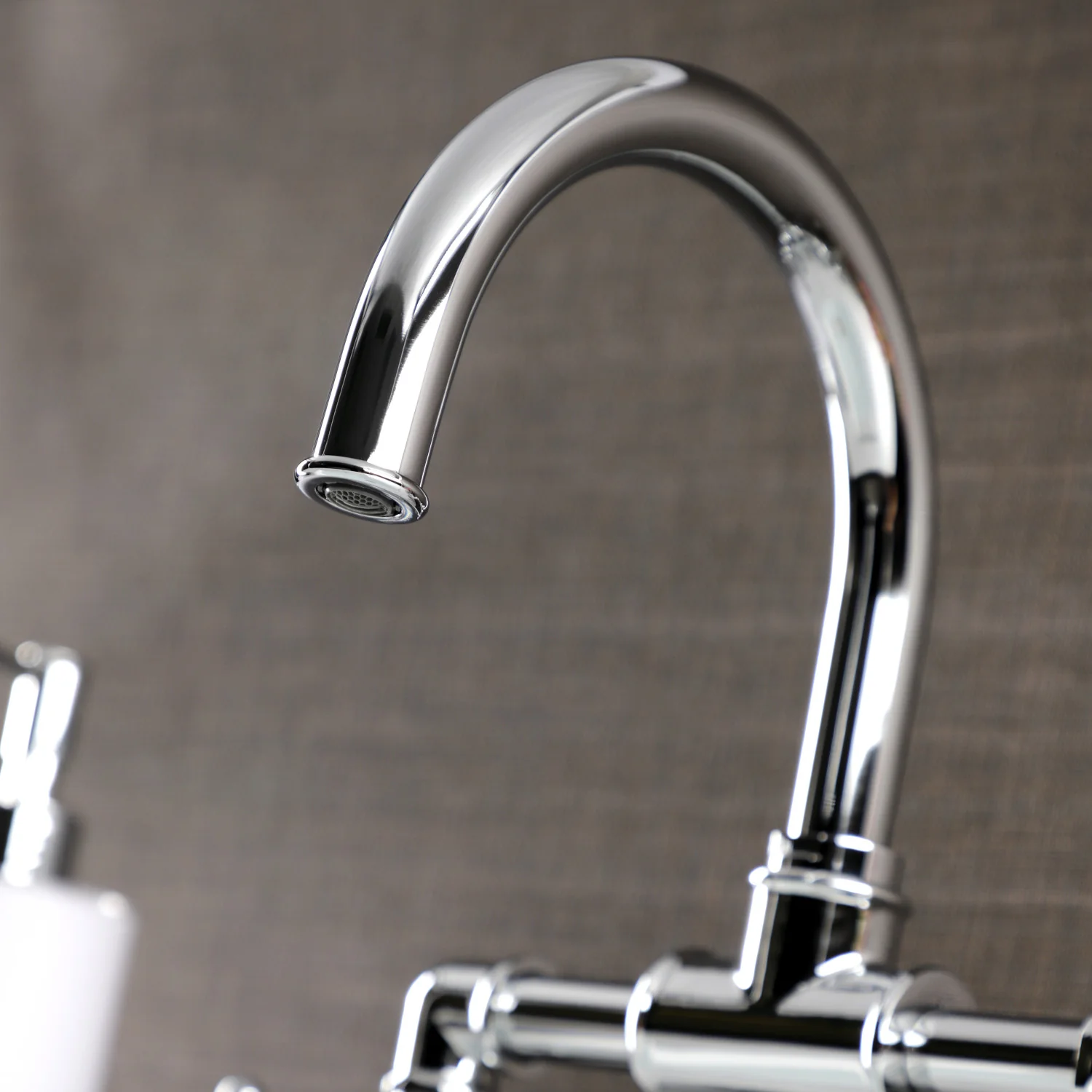 Kingston Sona KS2171RKX - Webb Two-Handle 2-Hole Deck Mount Bridge Bathroom Faucet with Knurled Handle and Push Pop-Up Drain, Polished Chrome - Image 5