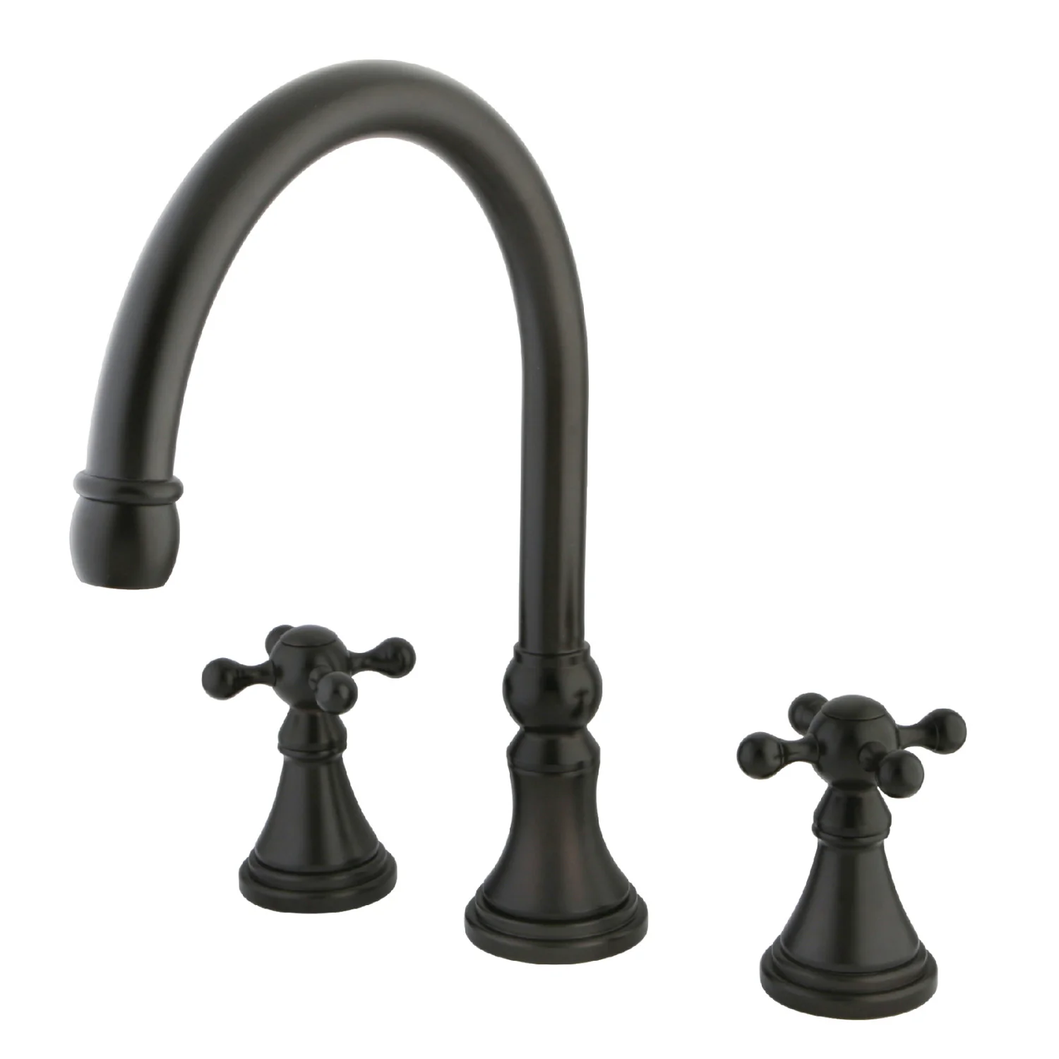 Kingston Tulare KS2345KX - Roman Two-Handle 3-Hole Deck Mount Roman Tub Faucet, Oil Rubbed Bronze