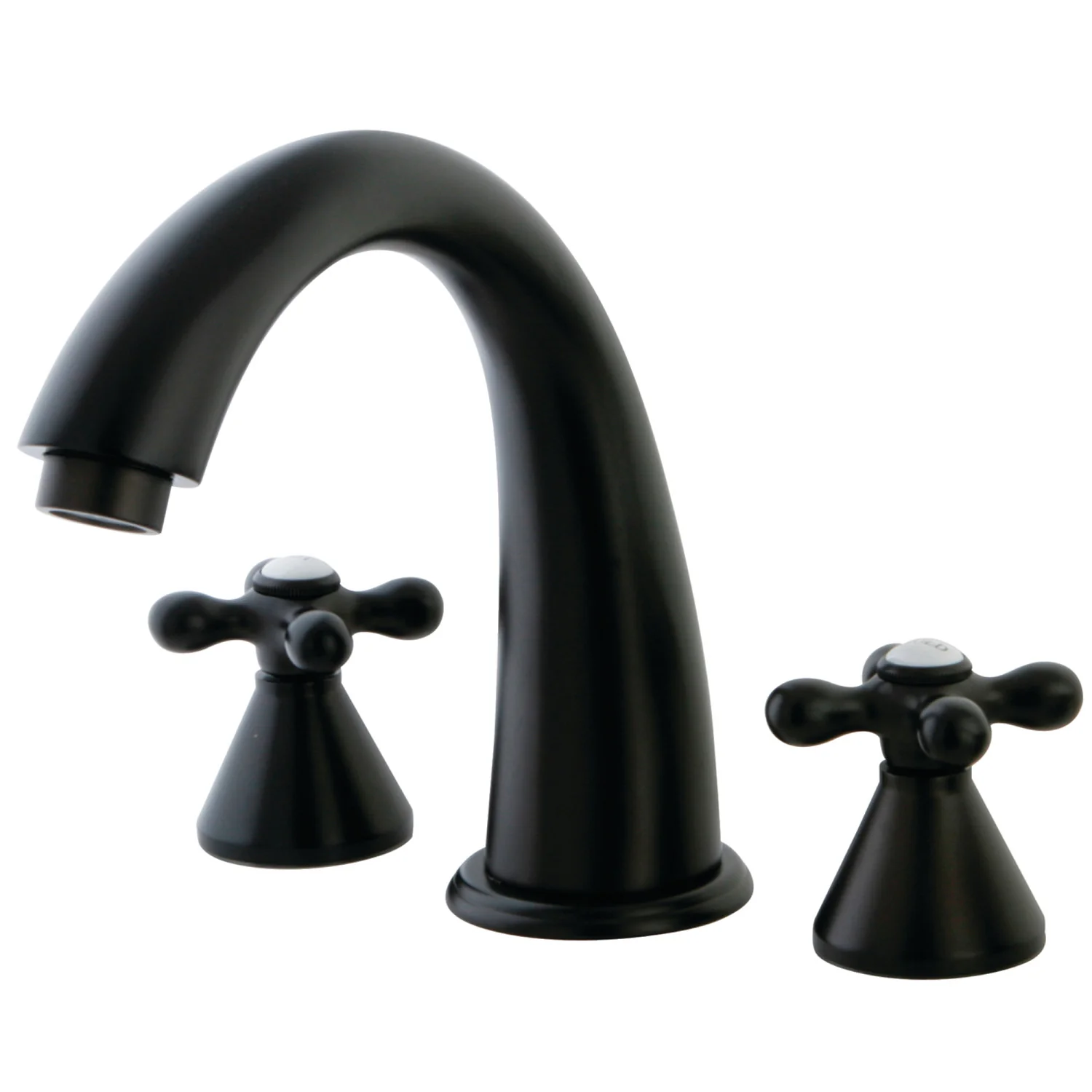 Kingston Tulare KS2365AX - Naples Two-Handle 3-Hole Deck Mount Roman Tub Faucet, Oil Rubbed Bronze