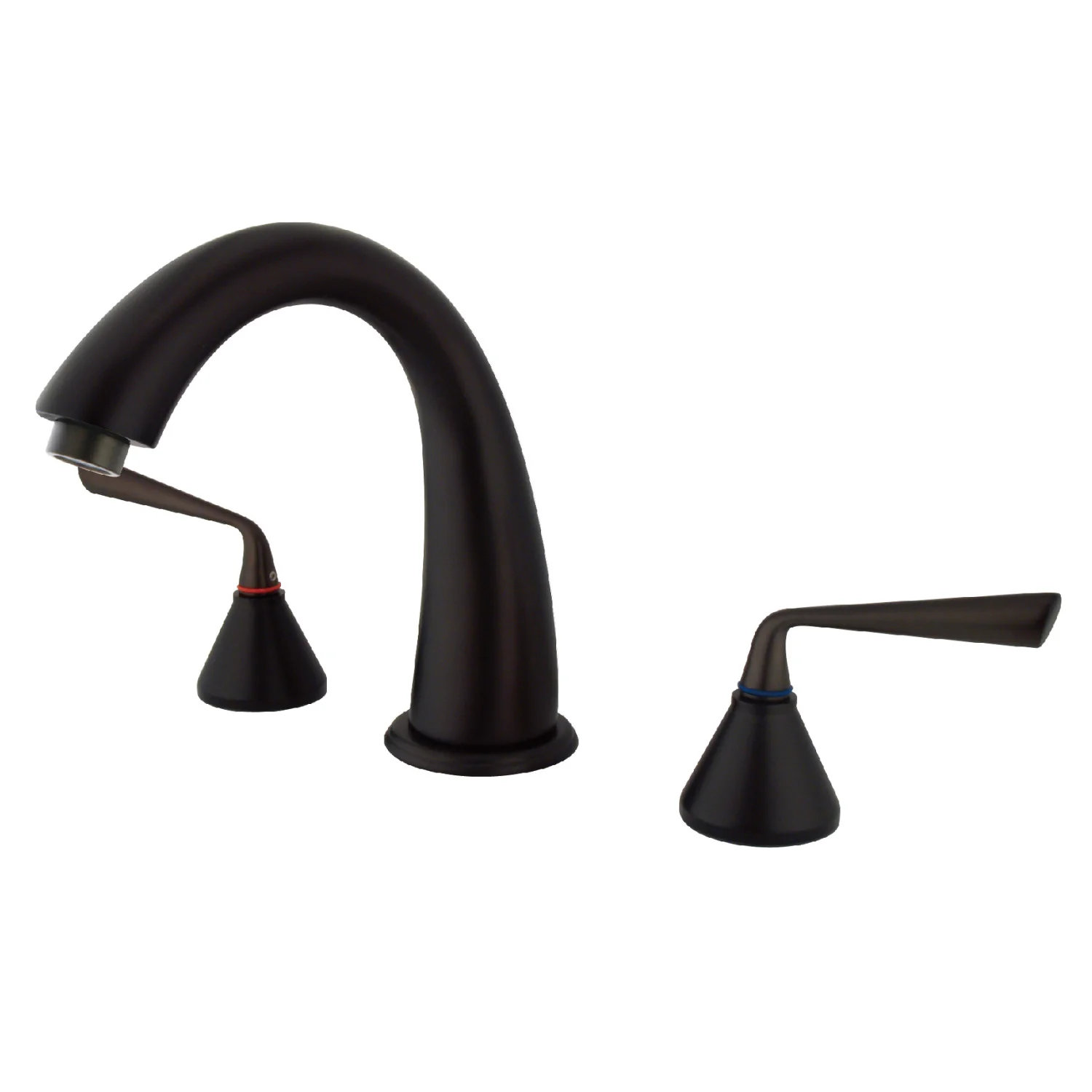 Kingston Tulare KS2365ZL - Silver Sage Two-Handle 3-Hole Deck Mount Roman Tub Faucet, Oil Rubbed Bronze