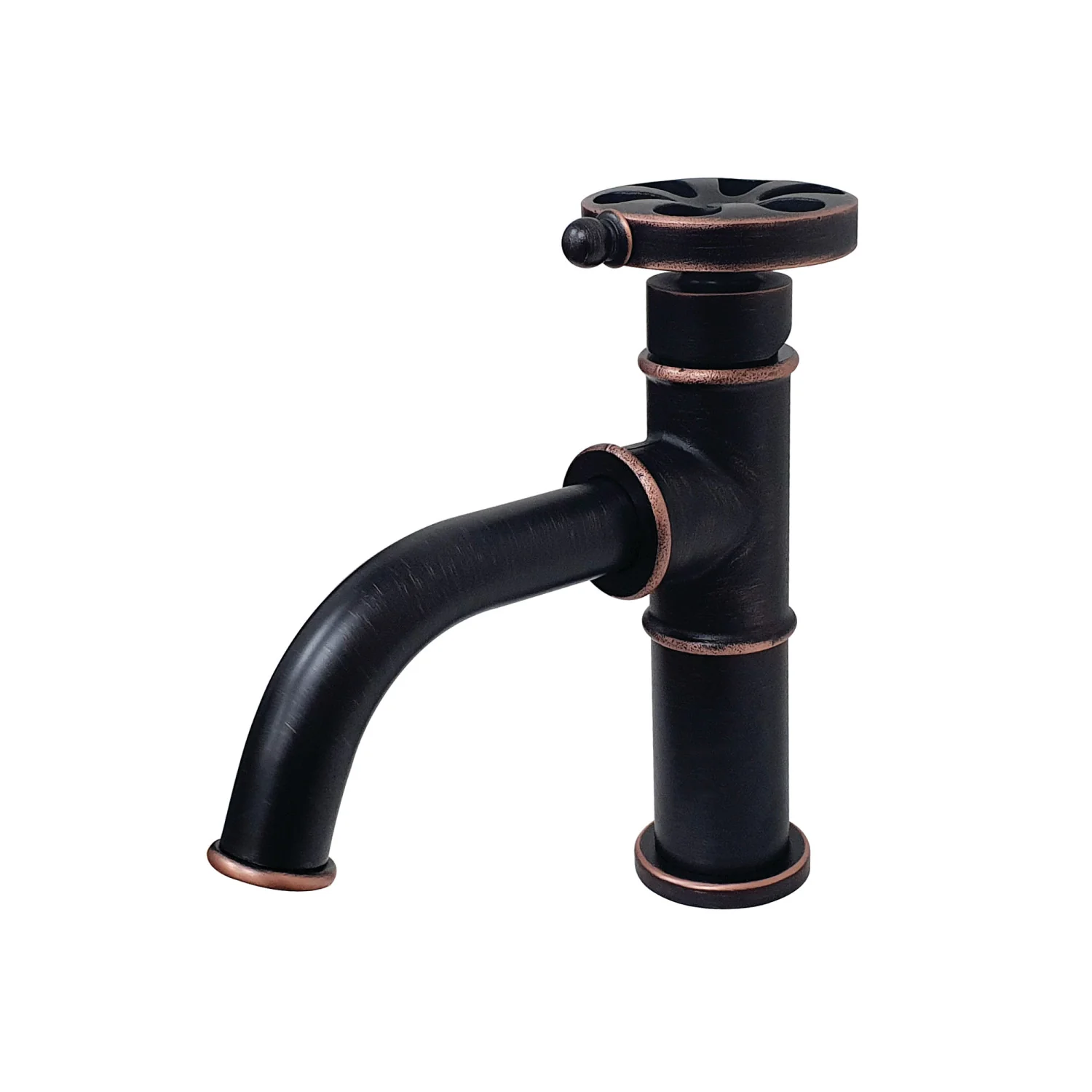 Kingston Heirloom KS282RXNB - Belknap One-Handle 1-Hole Bathroom Faucet with Push Pop-Up Drain, Naples Bronze