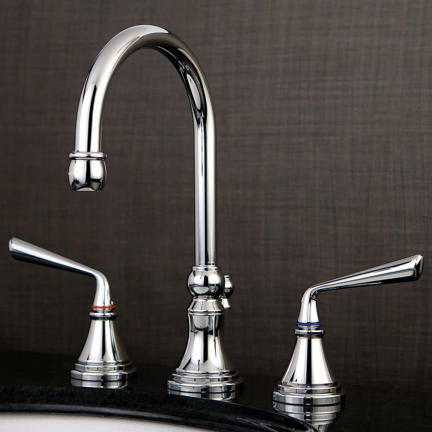 Kingston Tulare KS2981ZL - Silver Sage Two-Handle 3-Hole Deck Mount Widespread Bathroom Faucet with Brass Pop-Up, Polished Chrome - Image 2