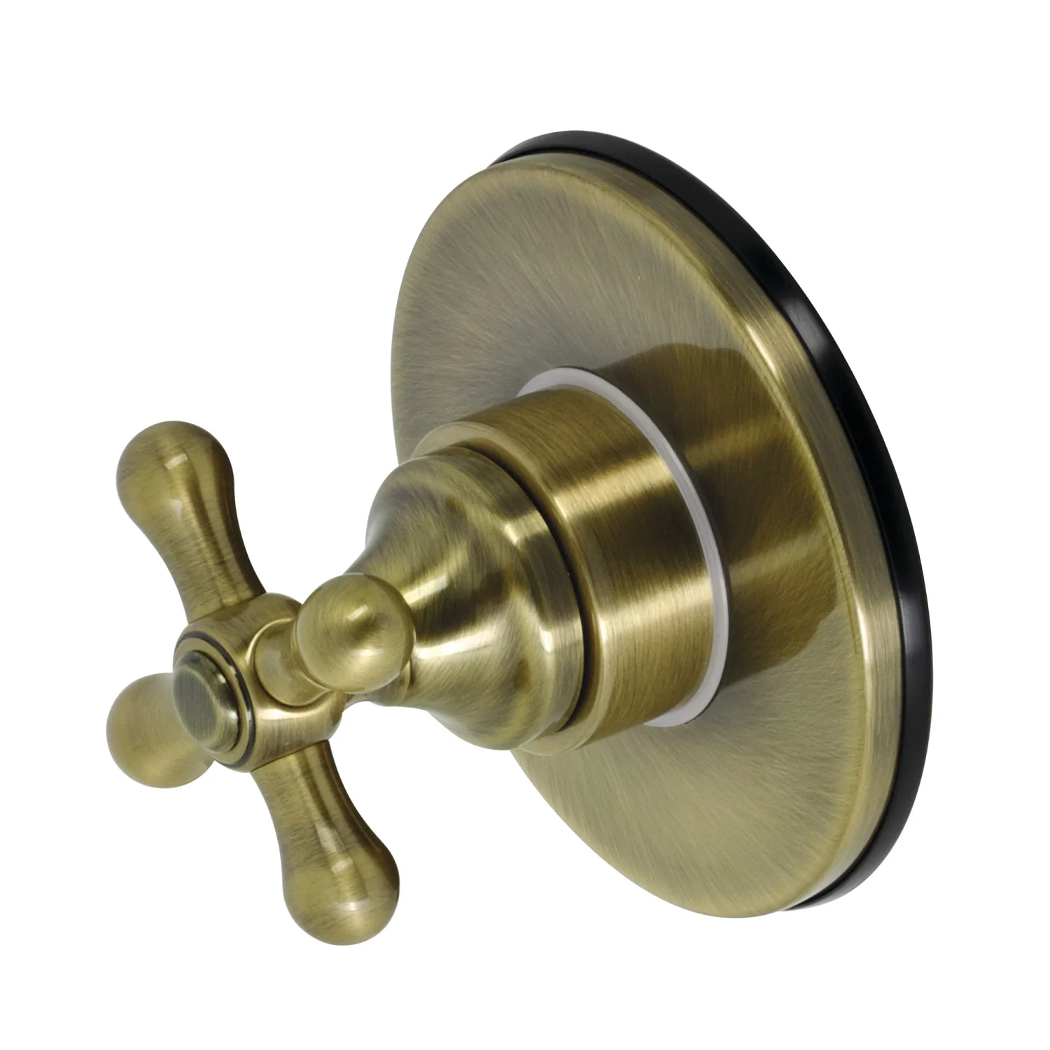 Kingston Heirloom KS3033AX - Restoration Single-Handle Three-Way Diverter Valve with Round Trim Kit, Antique Brass