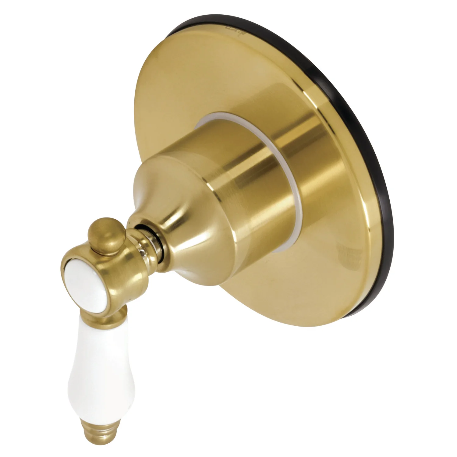 Kingston Heirloom KS3037BPL - Bel-Air Single-Handle Three-Way Diverter Valve with Round Trim Kit, Brushed Brass