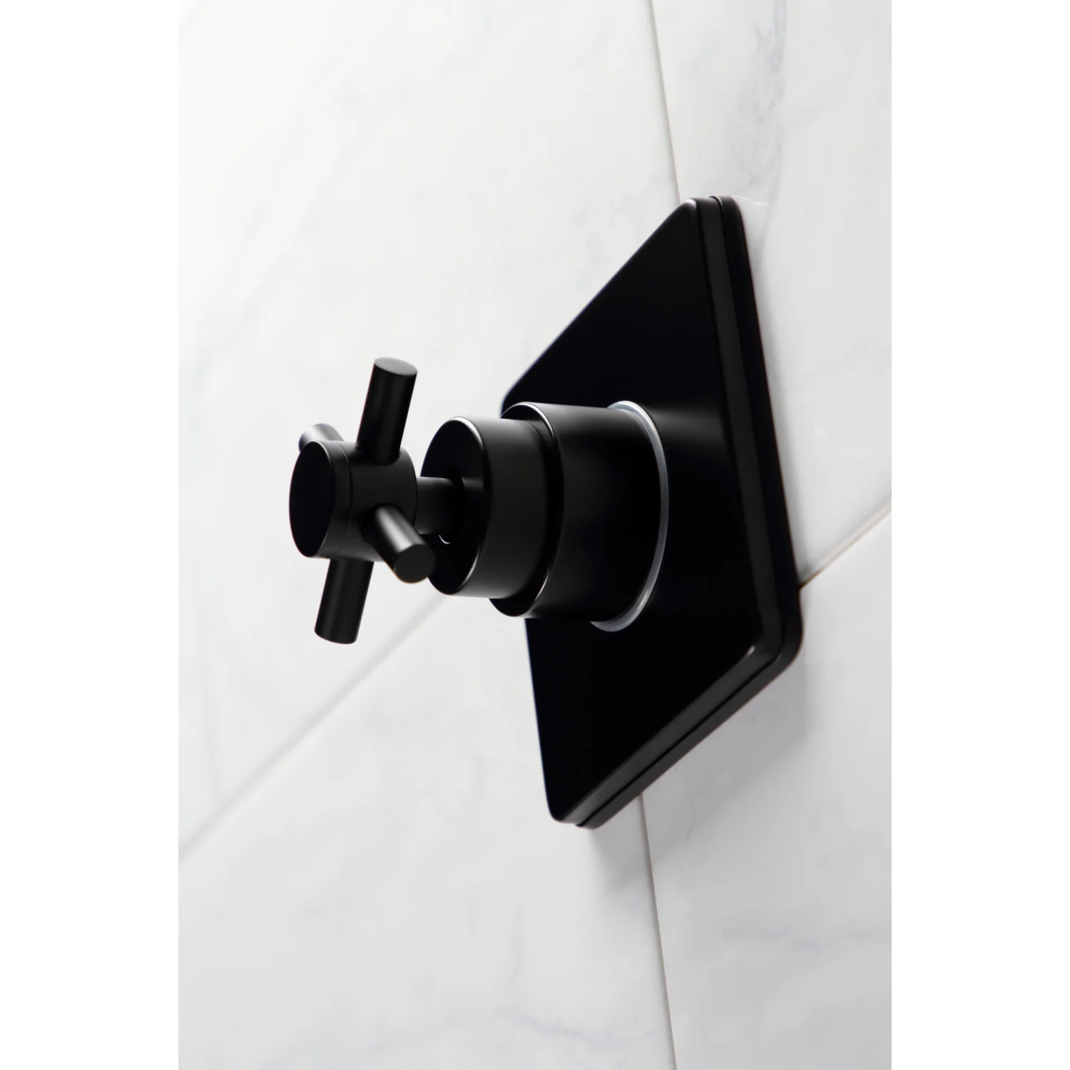Kingston Sona KS3040DX - Concord Single-Handle Three-Way Diverter Valve with Square Trim Kit, Matte Black - Image 4