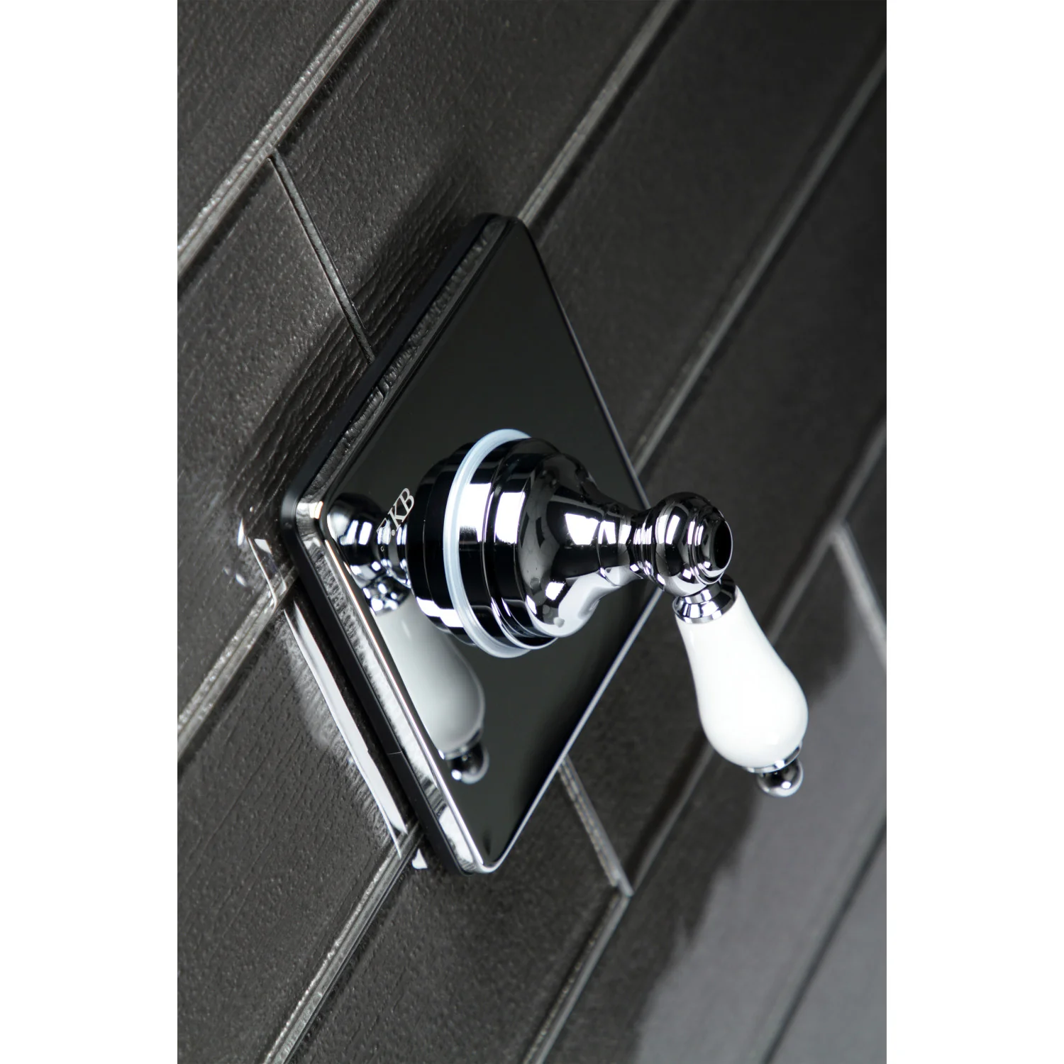 Kingston Heirloom KS3041PL - Restoration Single-Handle Three-Way Diverter Valve with Square Trim Kit, Polished Chrome - Image 2