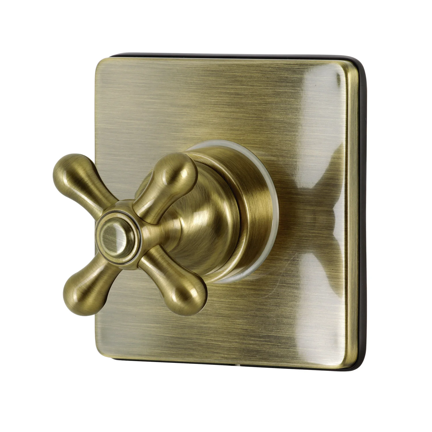 Kingston Heirloom KS3043AX - Restoration Single-Handle Three-Way Diverter Valve with Square Trim Kit, Antique Brass
