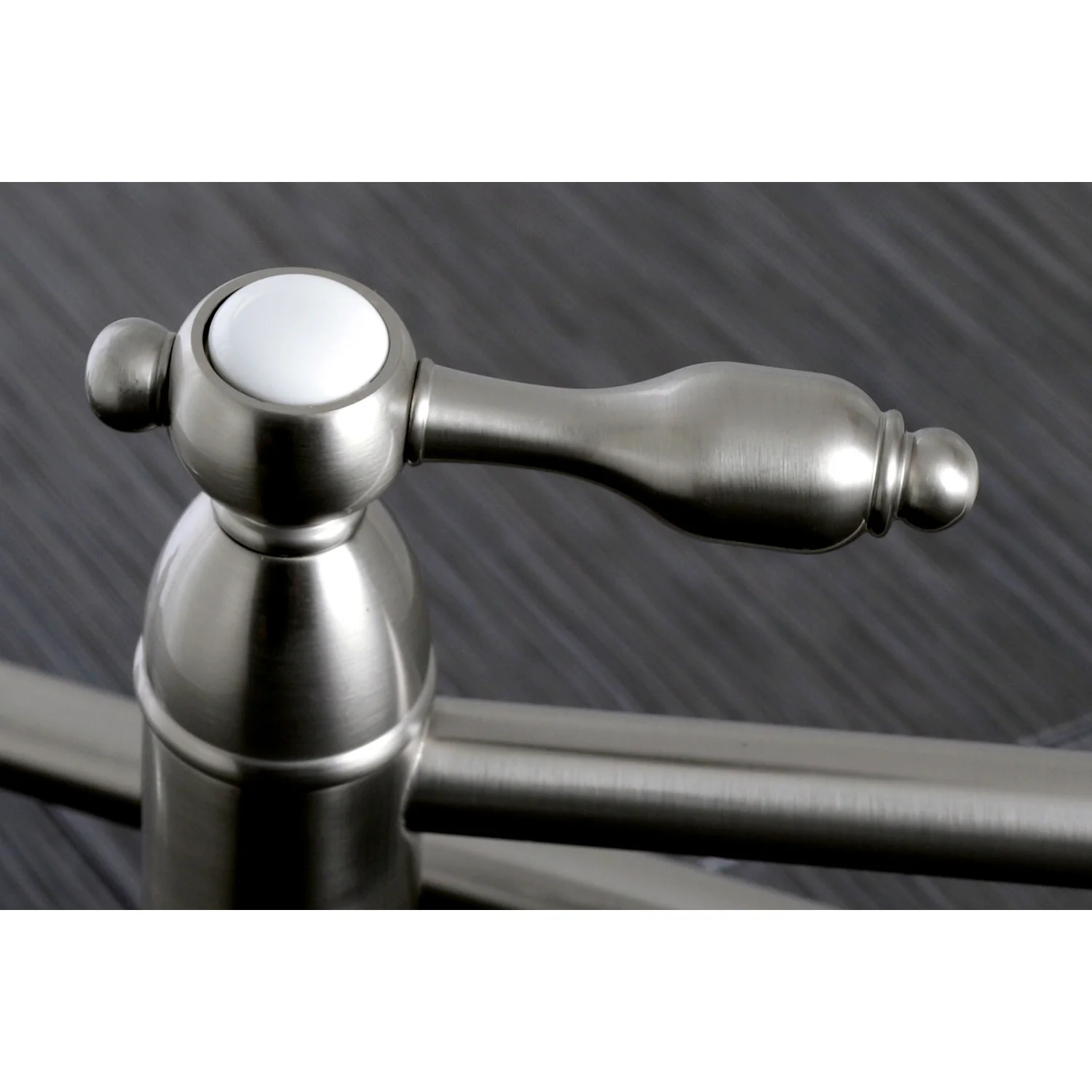 Kingston Heirloom KS3108TAL - Tudor Two-Handle 1-Hole Wall Mount Pot Filler Faucet, Brushed Nickel - Image 3