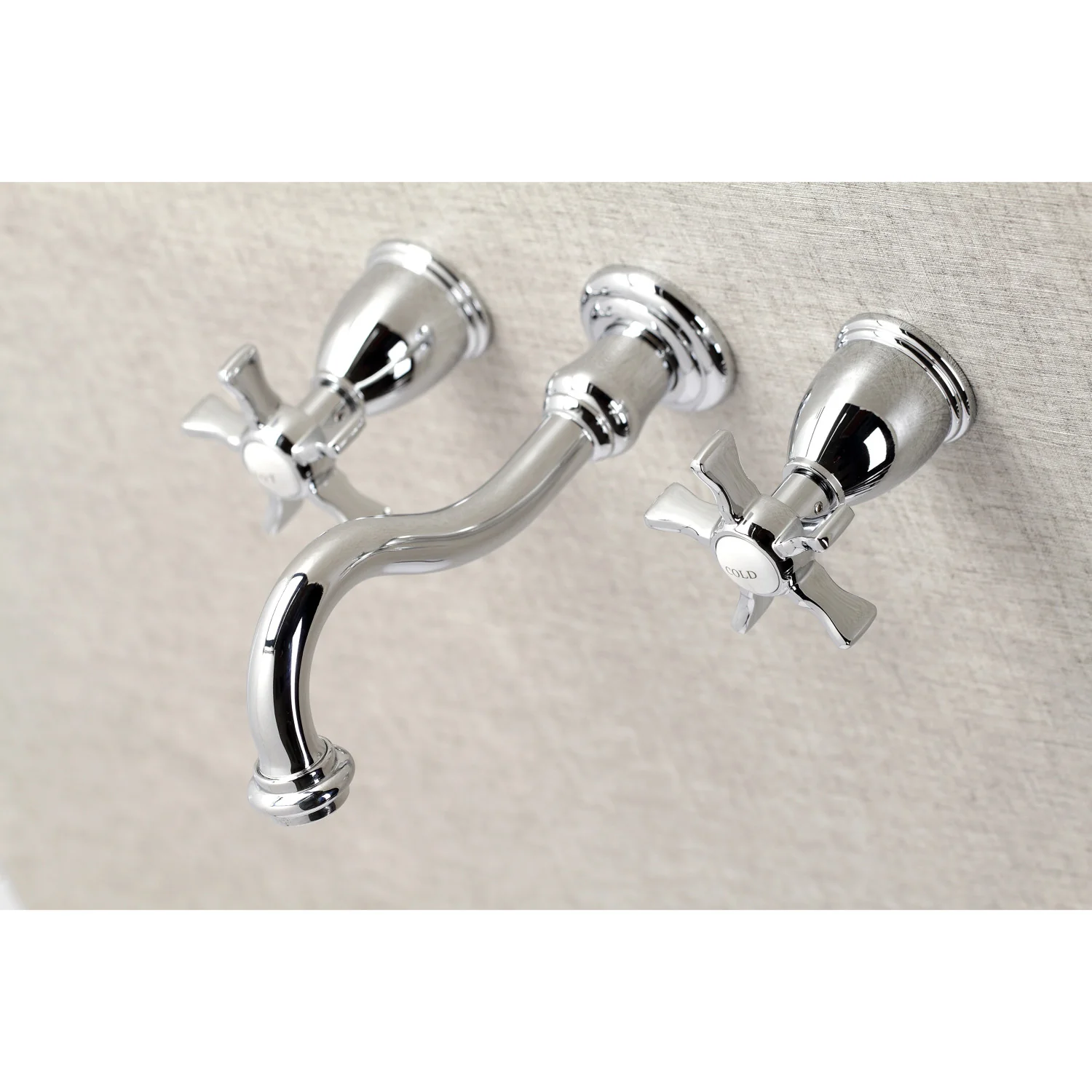 Kingston Heirloom KS3121NX - Hamilton Double-Handle 3-Hole Wall Mount Bathroom Faucet, Polished Chrome - Image 5
