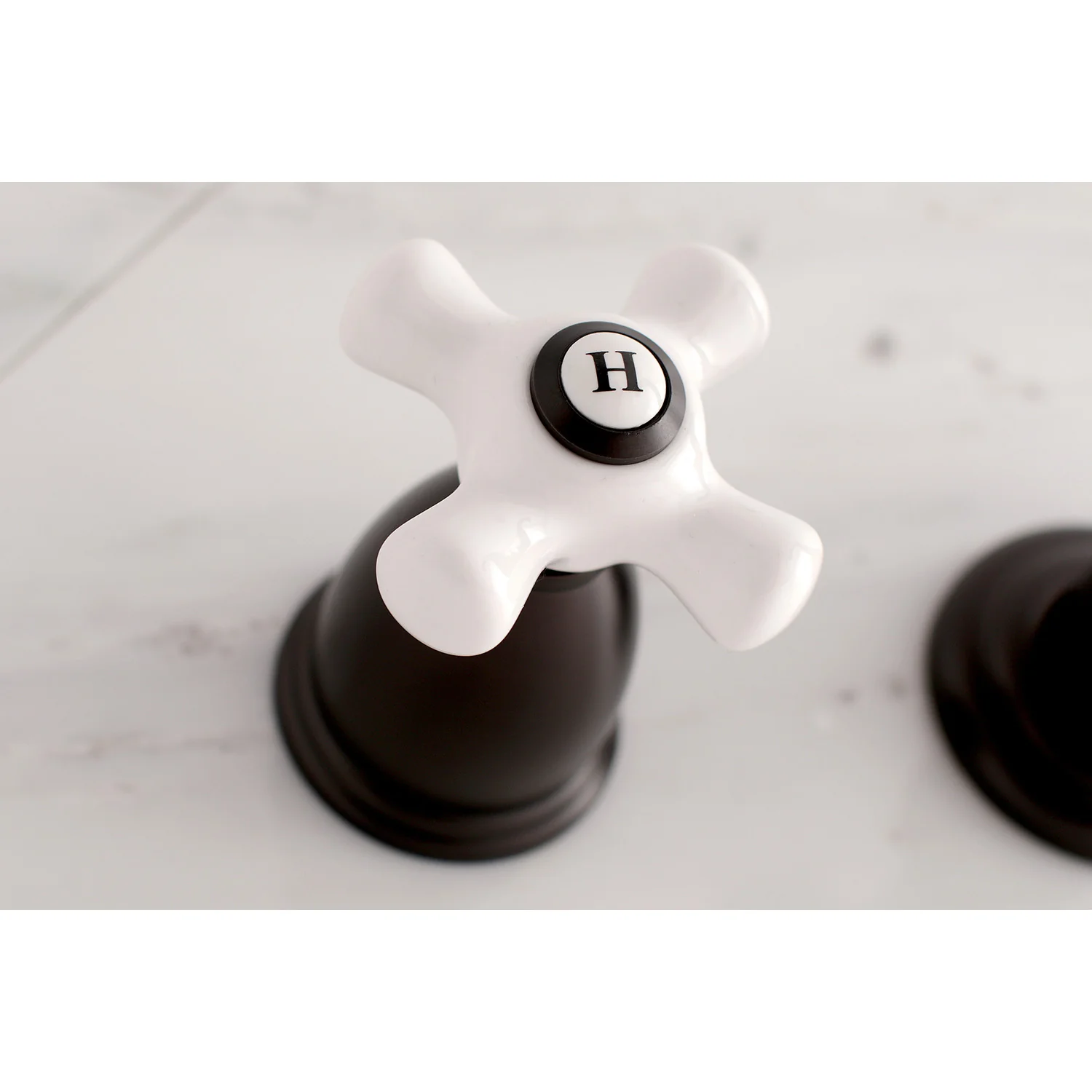 Kingston Heirloom KS3125PX - Vintage Double-Handle 3-Hole Wall Mount Bathroom Faucet, Oil Rubbed Bronze - Image 2