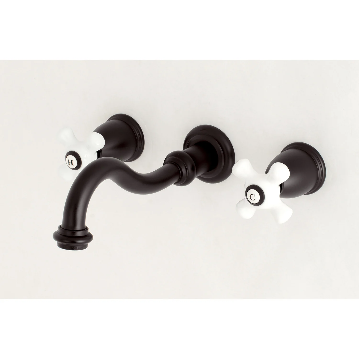 Kingston Heirloom KS3125PX - Vintage Double-Handle 3-Hole Wall Mount Bathroom Faucet, Oil Rubbed Bronze - Image 5