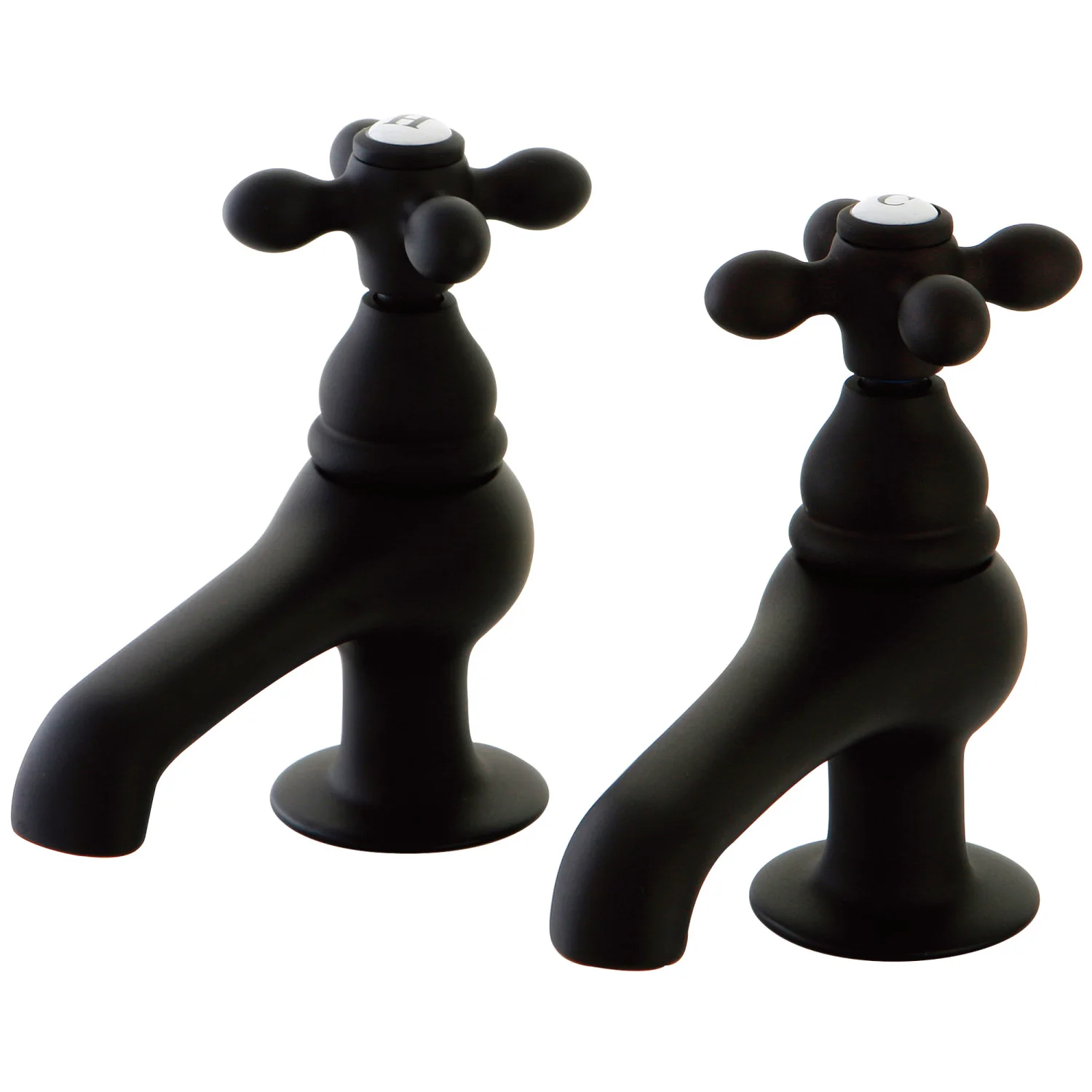 Kingston Heirloom KS3205AX - Restoration Two-Handle Deck Mount Basin Tap Faucet, Oil Rubbed Bronze