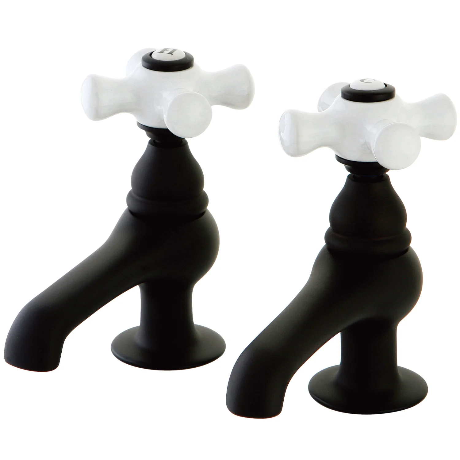 Kingston Heirloom KS3205PX - Restoration Two-Handle Deck Mount Basin Tap Faucet, Oil Rubbed Bronze