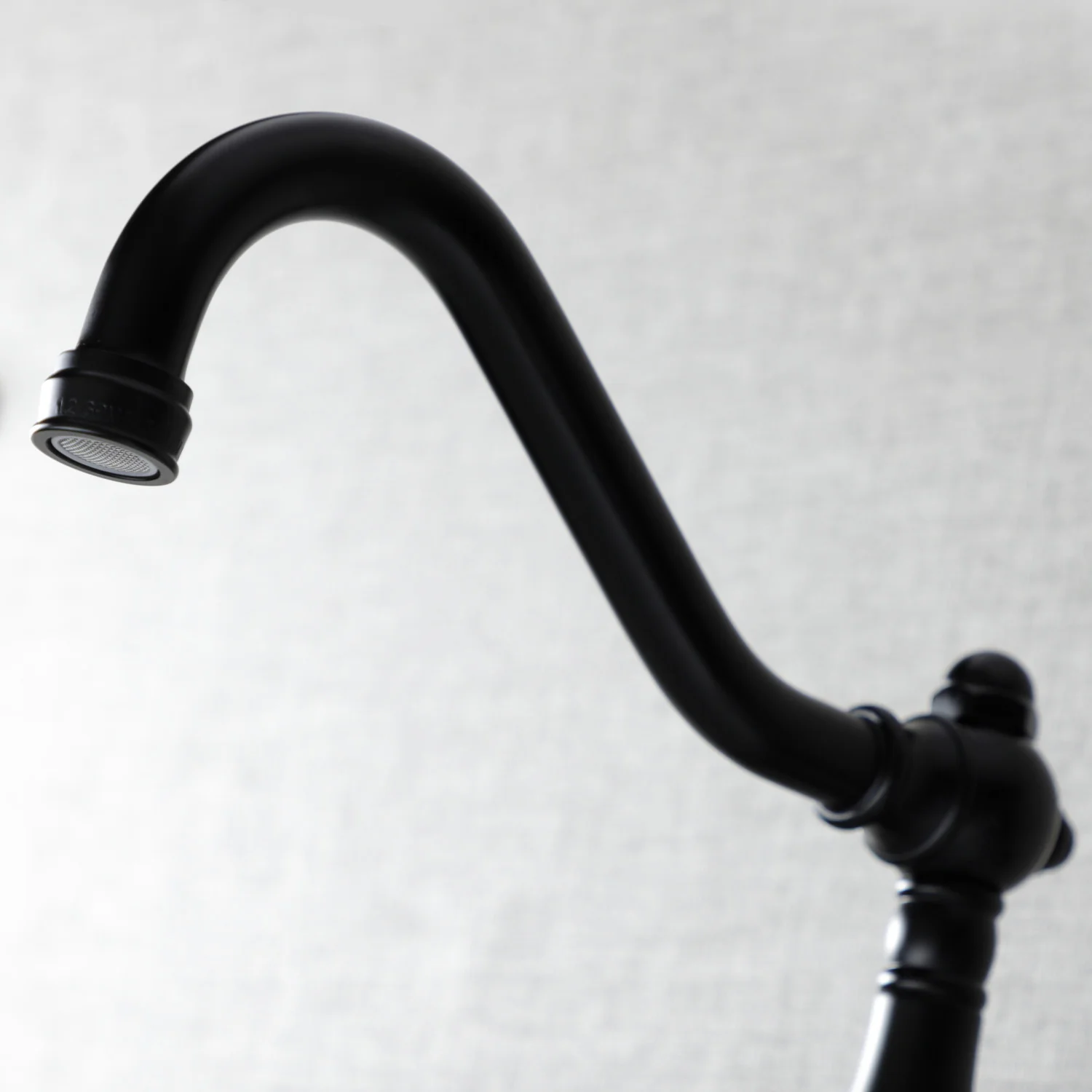 Kingston Heirloom KS3240PX - Vintage Double-Handle 2-Hole Wall Mount Bathroom Faucet, Matte Black - Image 3