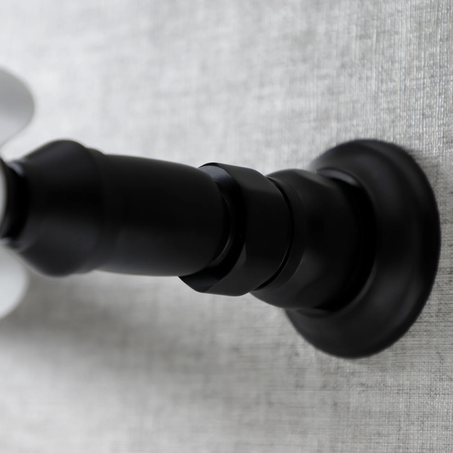 Kingston Heirloom KS3240PX - Vintage Double-Handle 2-Hole Wall Mount Bathroom Faucet, Matte Black - Image 4