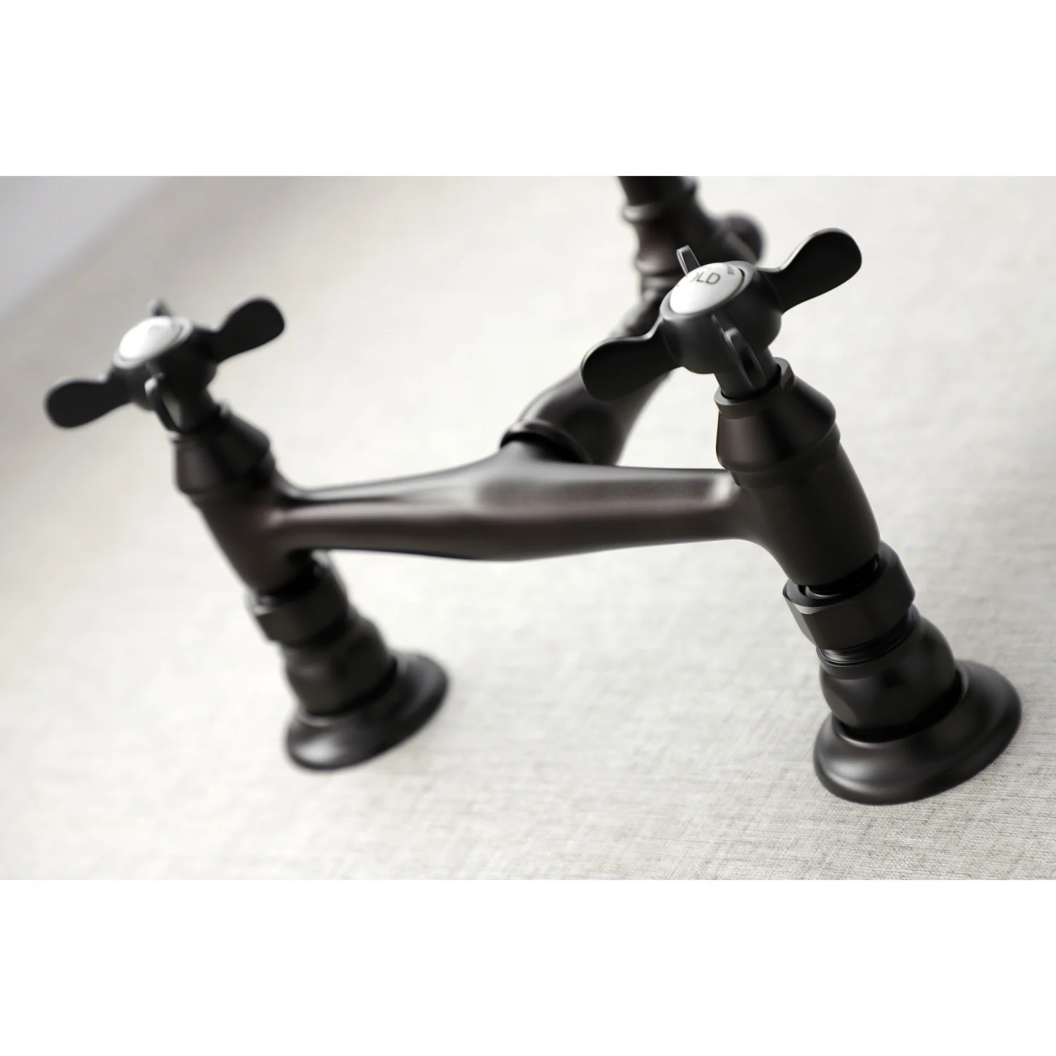 Kingston Heirloom KS3245BEX - Essex Double-Handle 2-Hole Wall Mount Bathroom Faucet, Oil Rubbed Bronze - Image 4