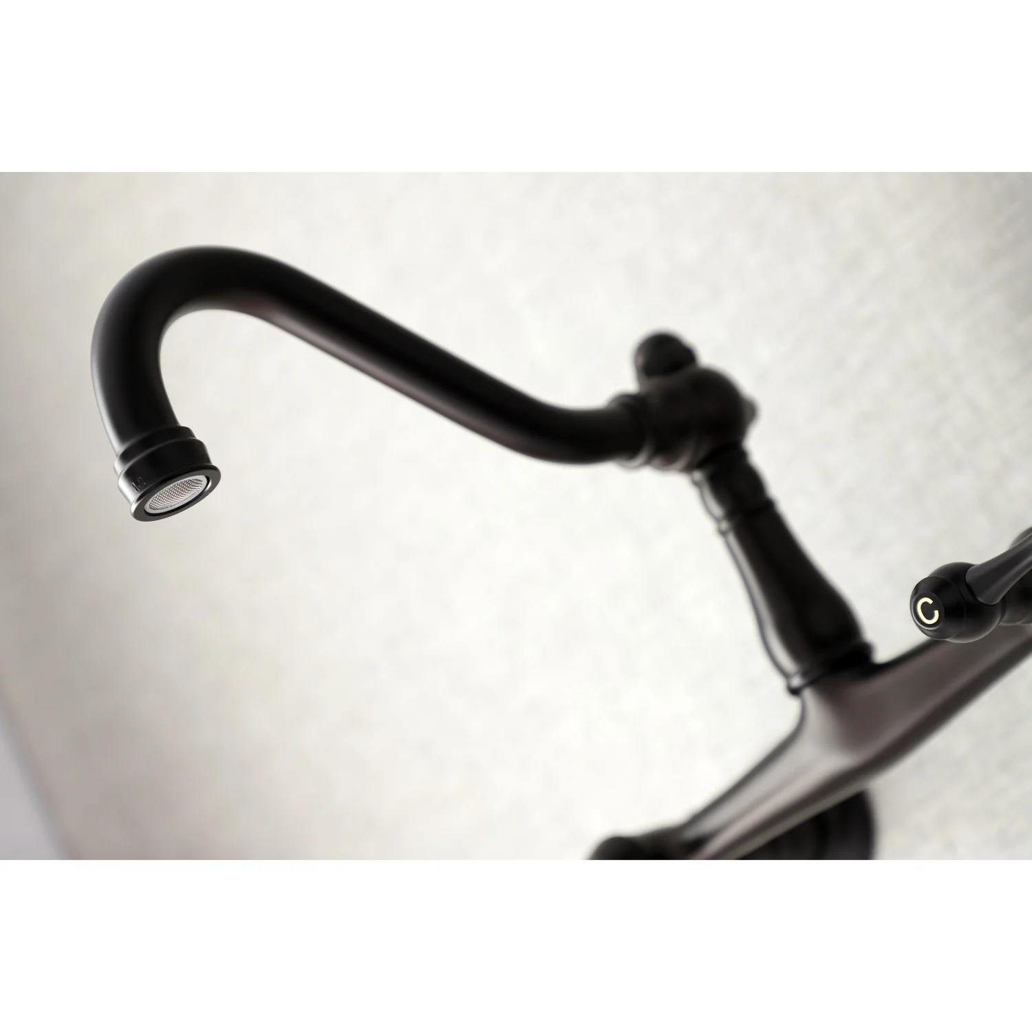 Kingston Heirloom KS3245BL - Vintage Double-Handle 2-Hole Wall Mount Bathroom Faucet, Oil Rubbed Bronze - Image 5