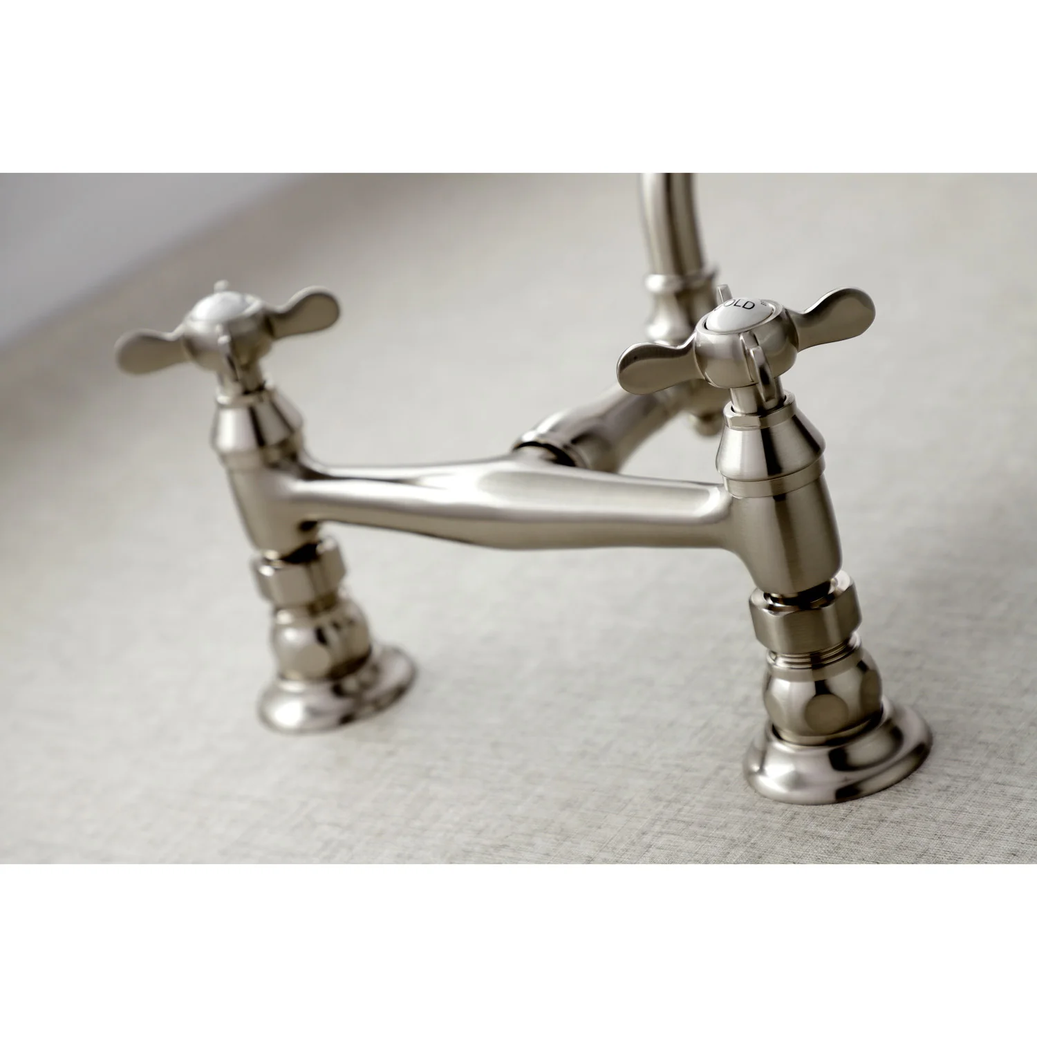 Kingston Heirloom KS3248BEX - Essex Double-Handle 2-Hole Wall Mount Bathroom Faucet, Brushed Nickel - Image 6