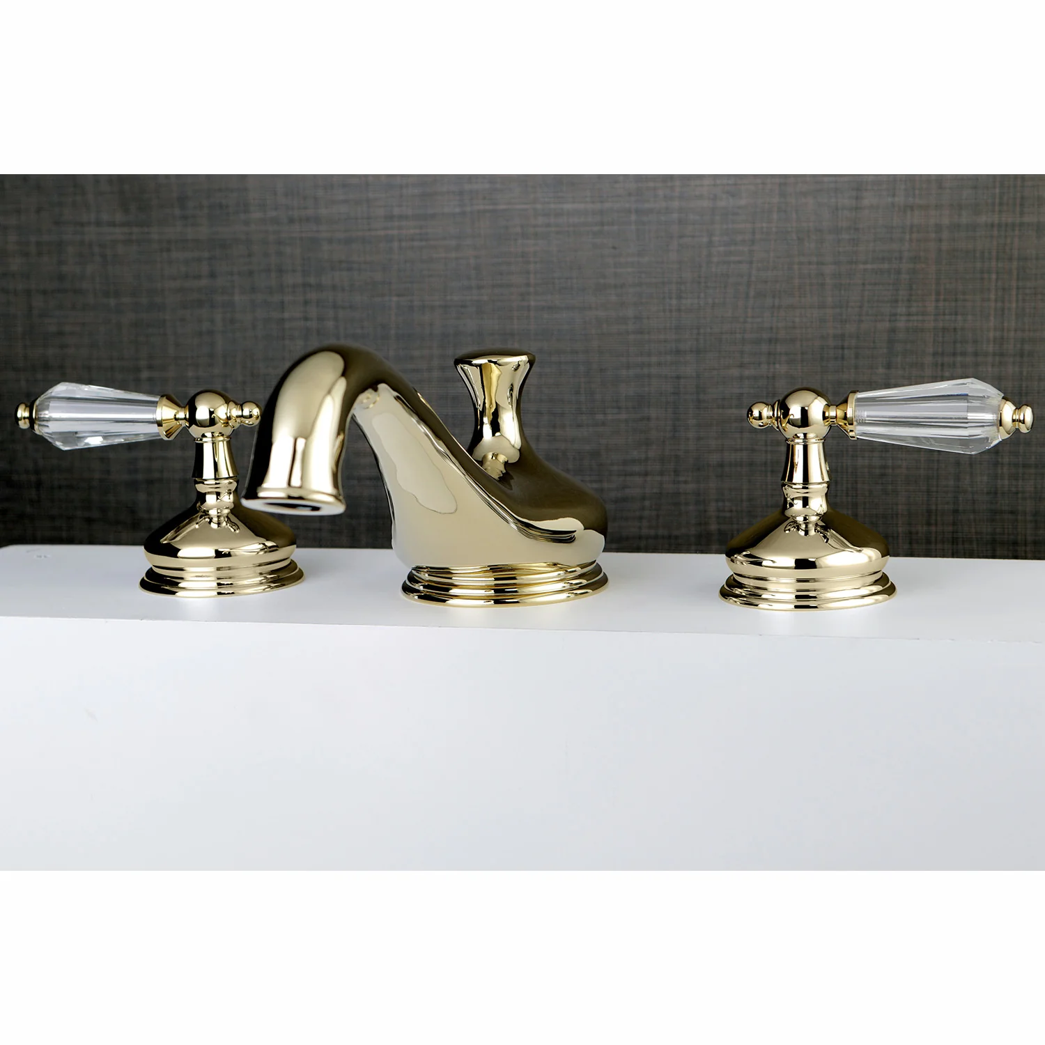 Kingston Heirloom KS3332WLL - Wilshire Two-Handle 3-Hole Deck Mount Roman Tub Faucet, Polished Brass - Image 2