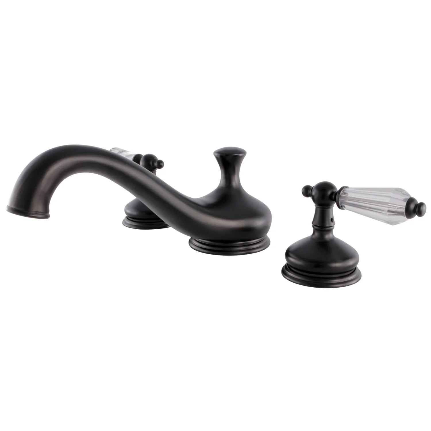 Kingston Heirloom KS3335WLL - Wilshire Two-Handle 3-Hole Deck Mount Roman Tub Faucet, Oil Rubbed Bronze