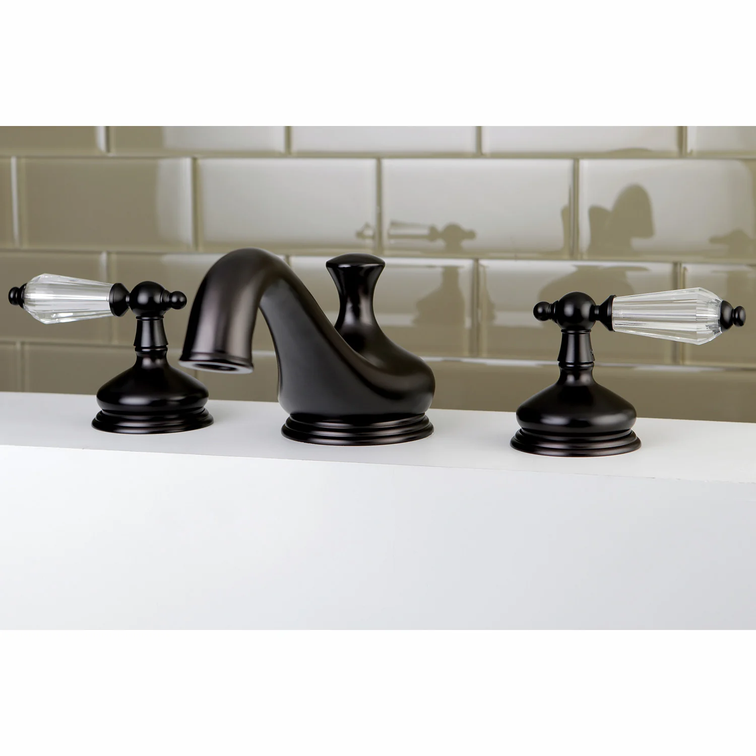 Kingston Heirloom KS3335WLL - Wilshire Two-Handle 3-Hole Deck Mount Roman Tub Faucet, Oil Rubbed Bronze - Image 2
