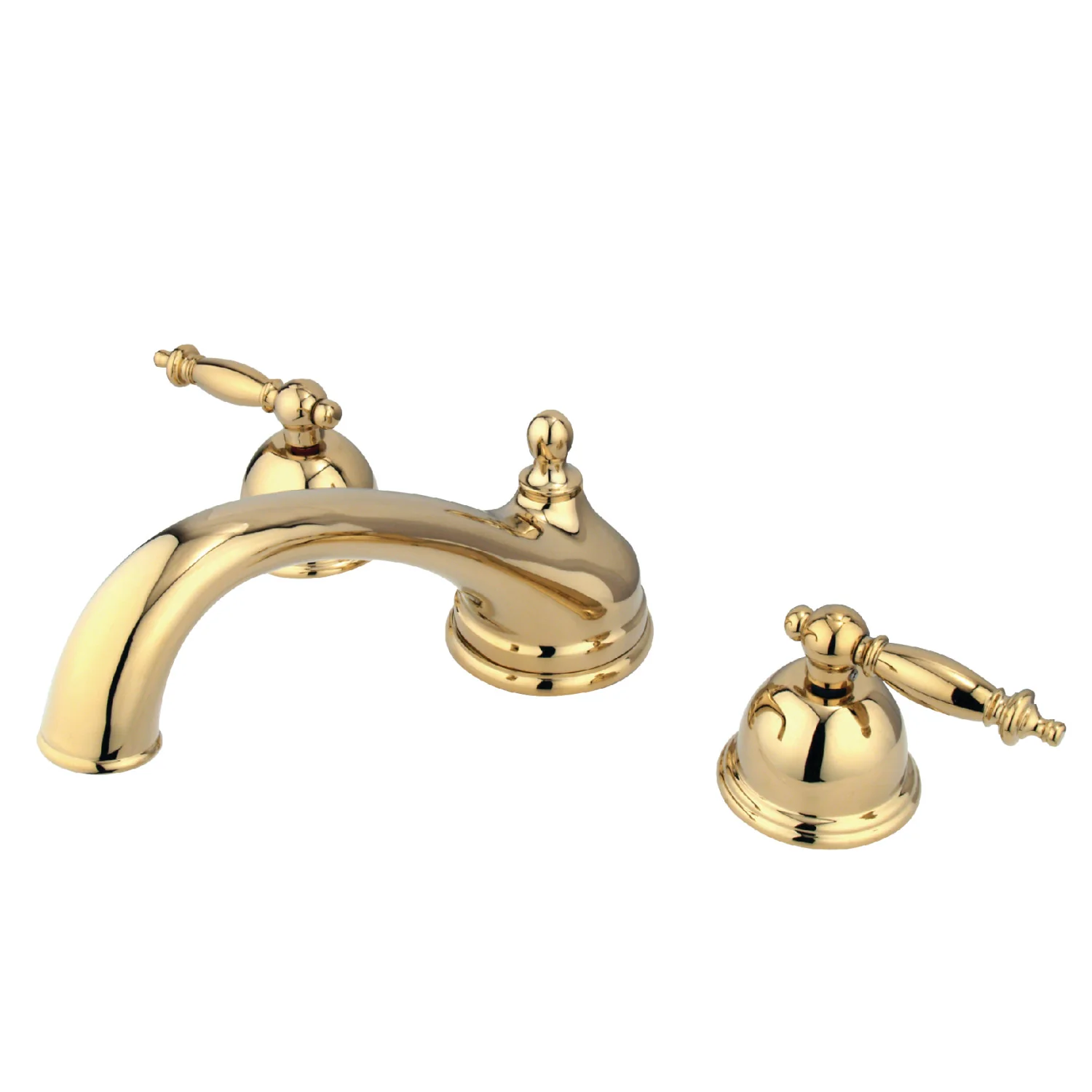 Kingston Heirloom KS3352TL - Vintage Two-Handle 3-Hole Deck Mount Roman Tub Faucet, Polished Brass