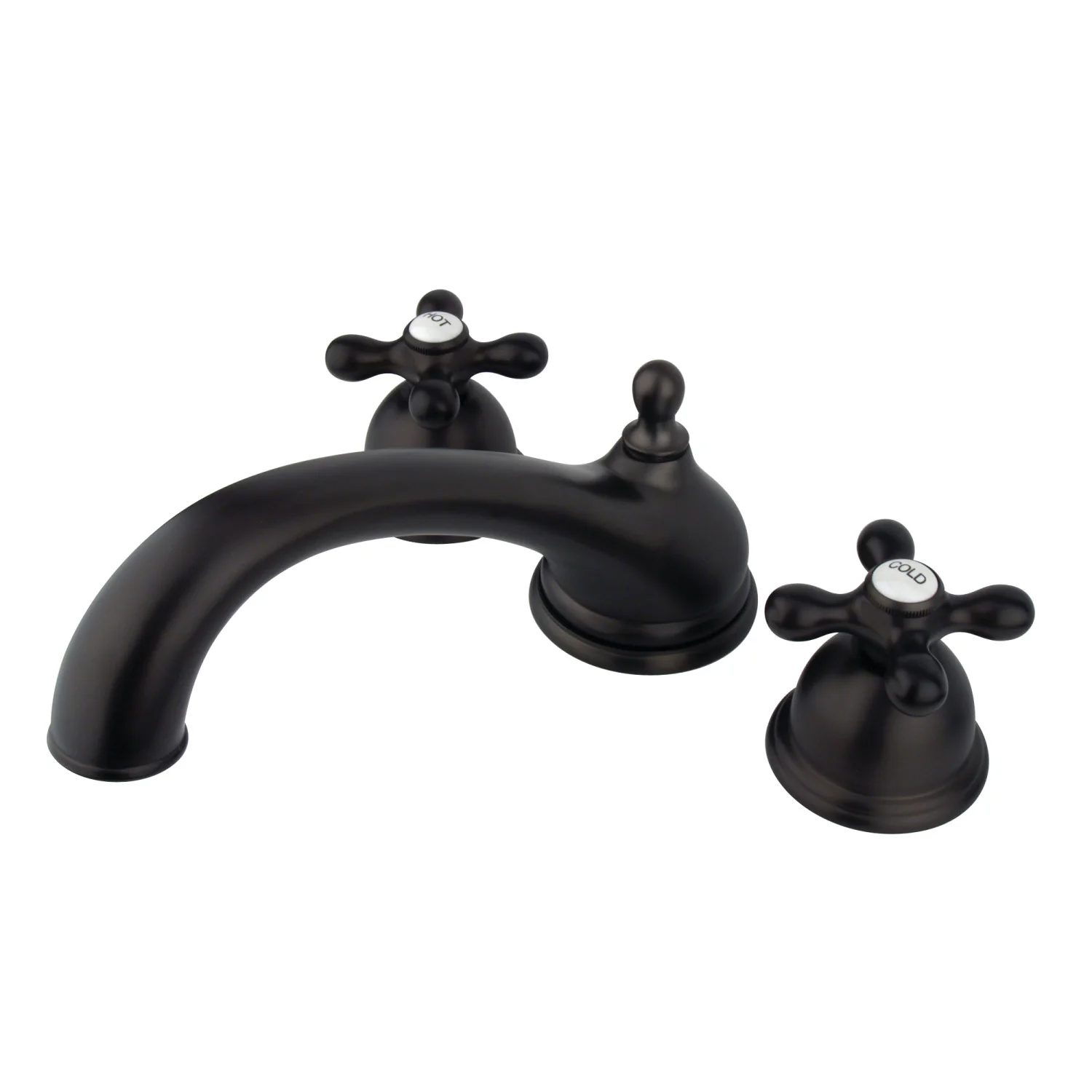 Kingston Heirloom KS3355AX - Vintage Two-Handle 3-Hole Deck Mount Roman Tub Faucet, Oil Rubbed Bronze