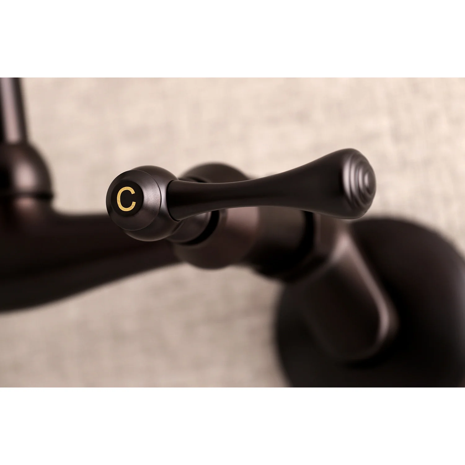 Kingston Heirloom KS373ORB - Kingston Double-Handle 2-Hole Wall Mount Laundry Faucet, Oil Rubbed Bronze - Image 4