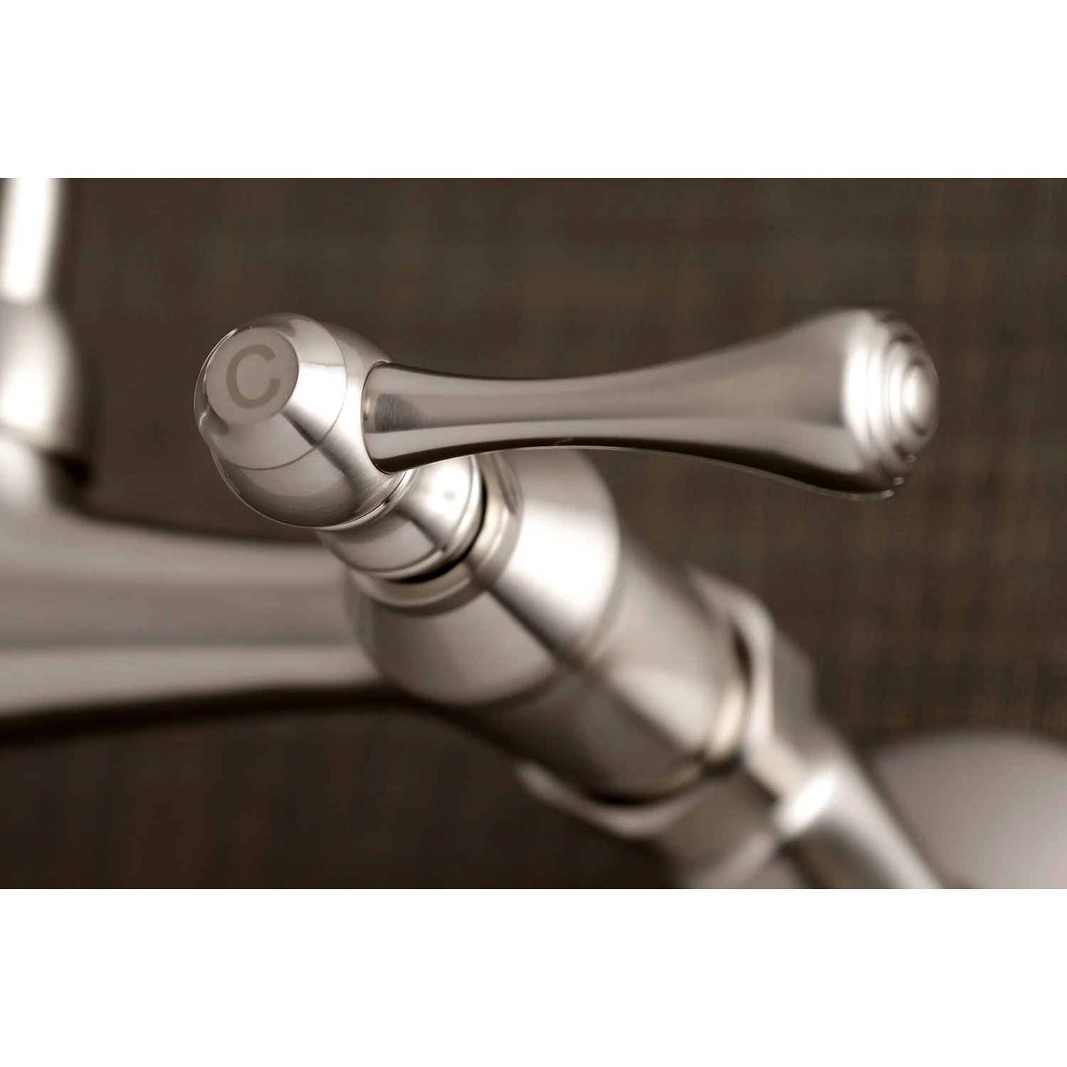 Kingston Heirloom KS373SN - Kingston Double-Handle 2-Hole Wall Mount Laundry Faucet, Brushed Nickel - Image 4