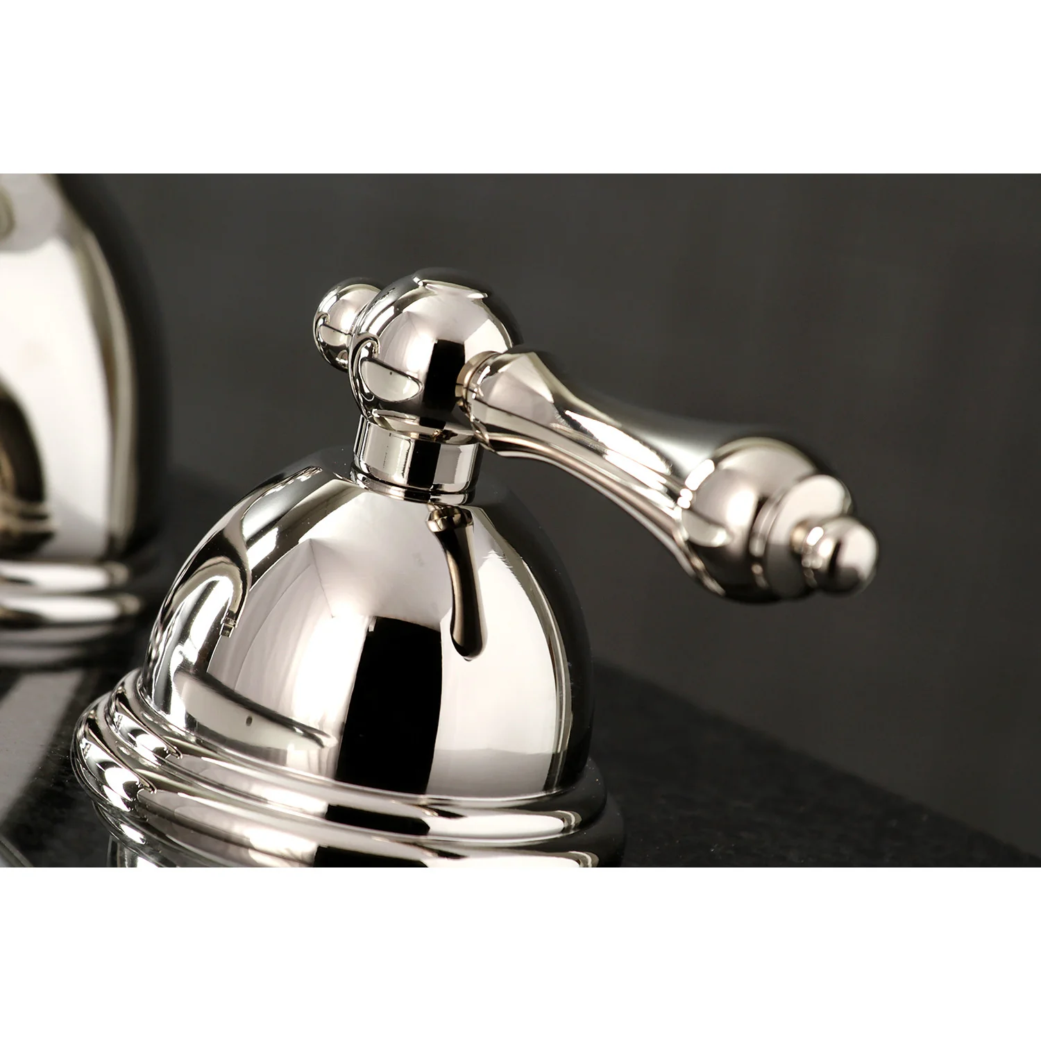 Kingston Heirloom KS3966AL - Restoration Two-Handle 3-Hole Deck Mount Widespread Bathroom Faucet with Brass Pop-Up, Polished Nickel - Image 2