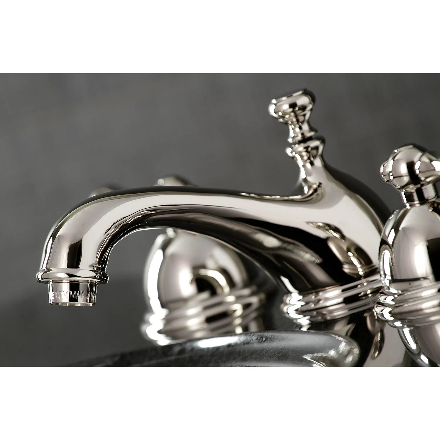 Kingston Heirloom KS3966AL - Restoration Two-Handle 3-Hole Deck Mount Widespread Bathroom Faucet with Brass Pop-Up, Polished Nickel - Image 3