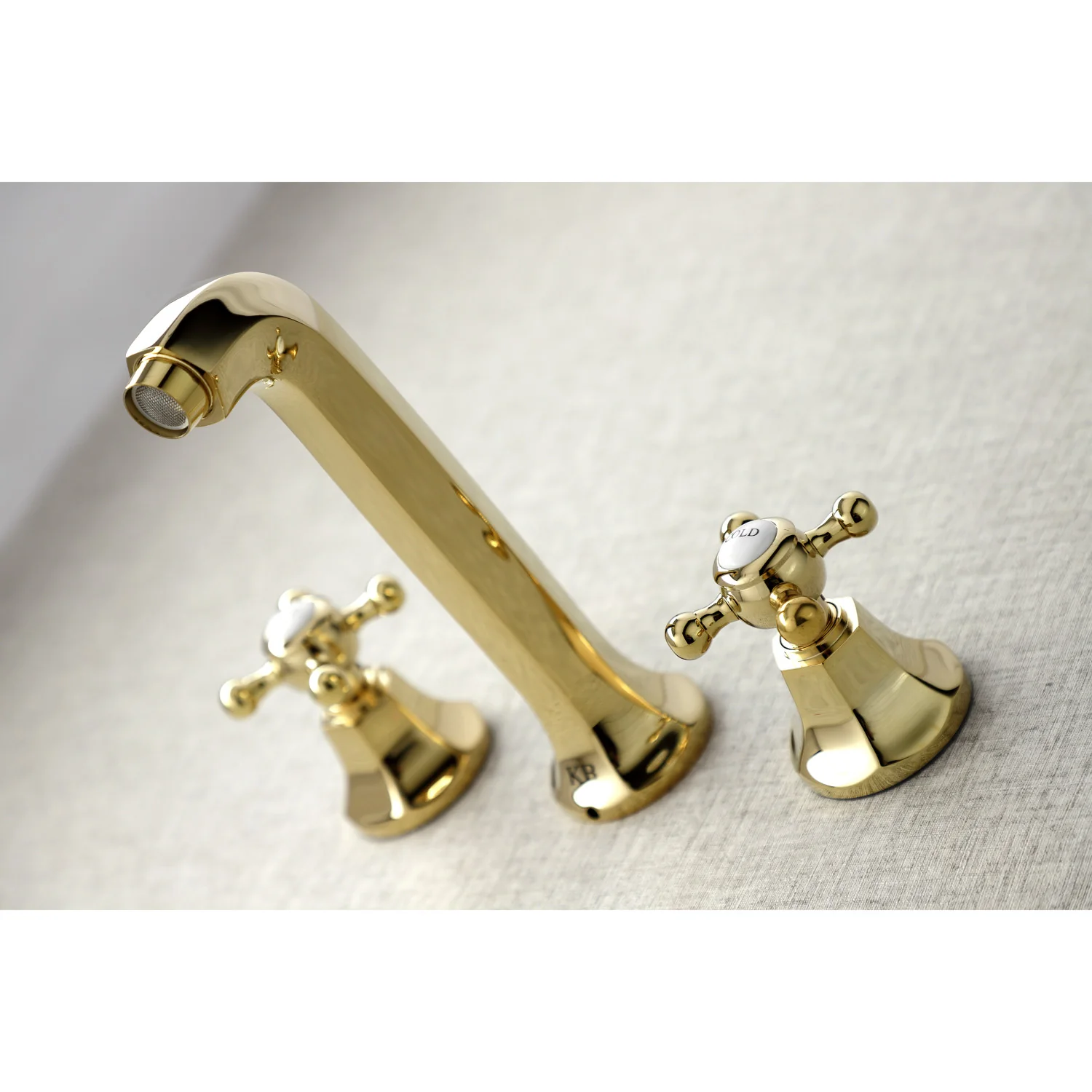 Kingston Tulare KS4022BX - Metropolitan Two-Handle 3-Hole Wall Mount Tub Faucet, Polished Brass - Image 4