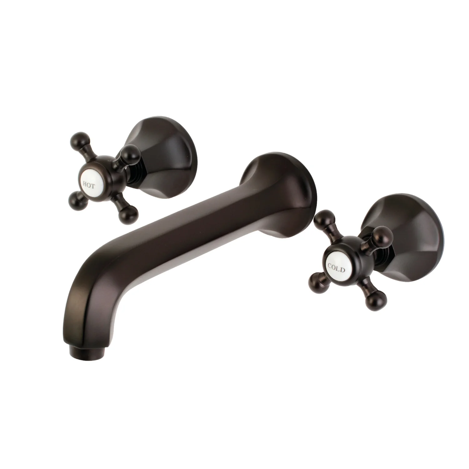 Kingston Tulare KS4025BX - Metropolitan Two-Handle 3-Hole Wall Mount Tub Faucet, Oil Rubbed Bronze