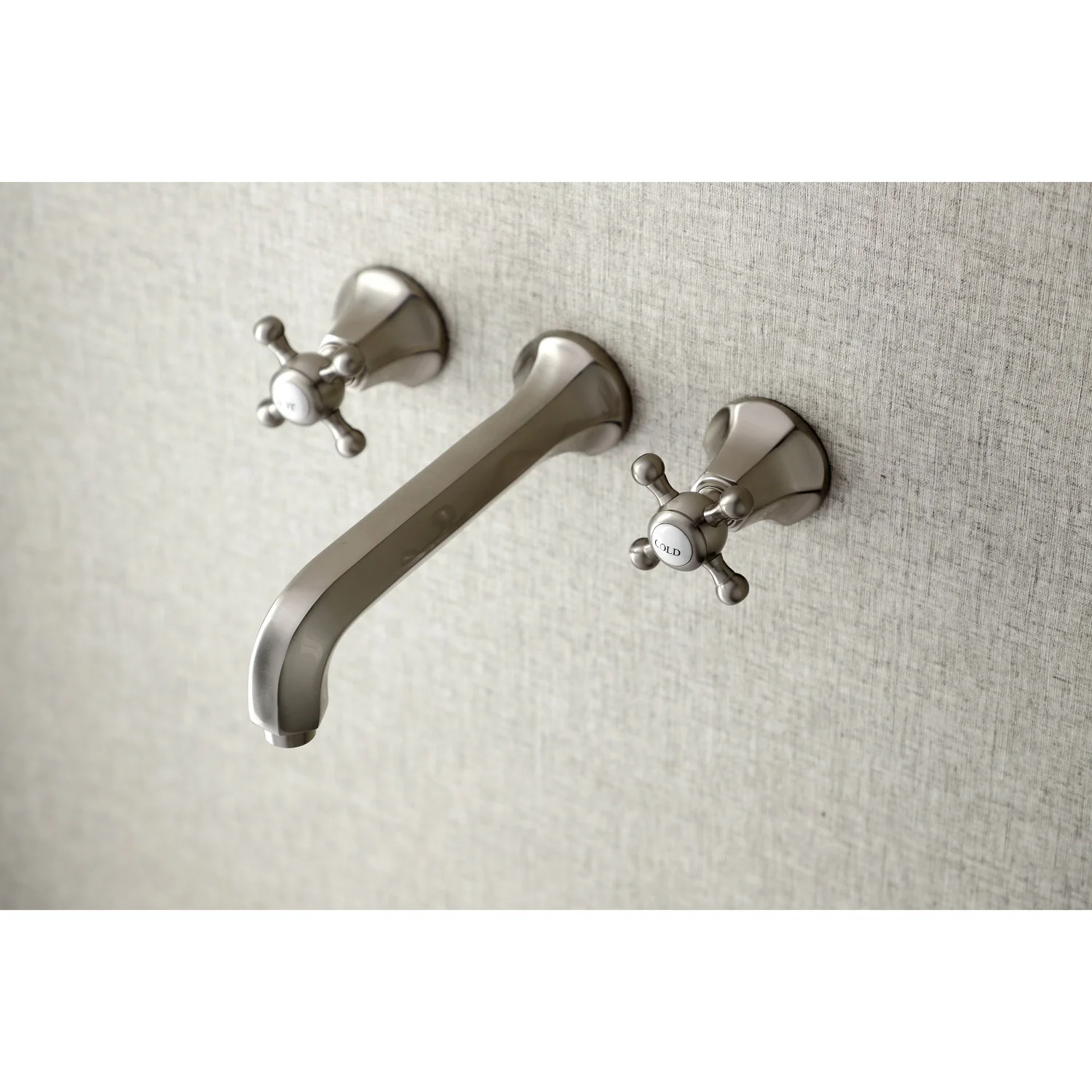 Kingston Tulare KS4028BX - Metropolitan Two-Handle 3-Hole Wall Mount Tub Faucet, Brushed Nickel - Image 3