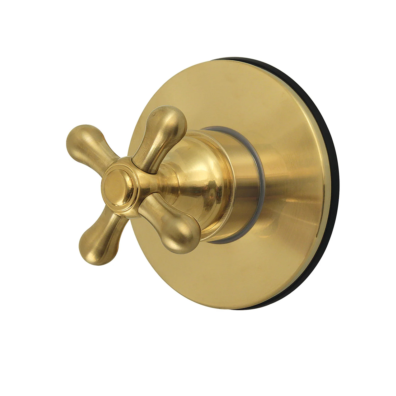Kingston Heirloom KS4037AX - Restoration Single-Handle Six-Way Diverter Valve with Round Trim Kit, Brushed Brass