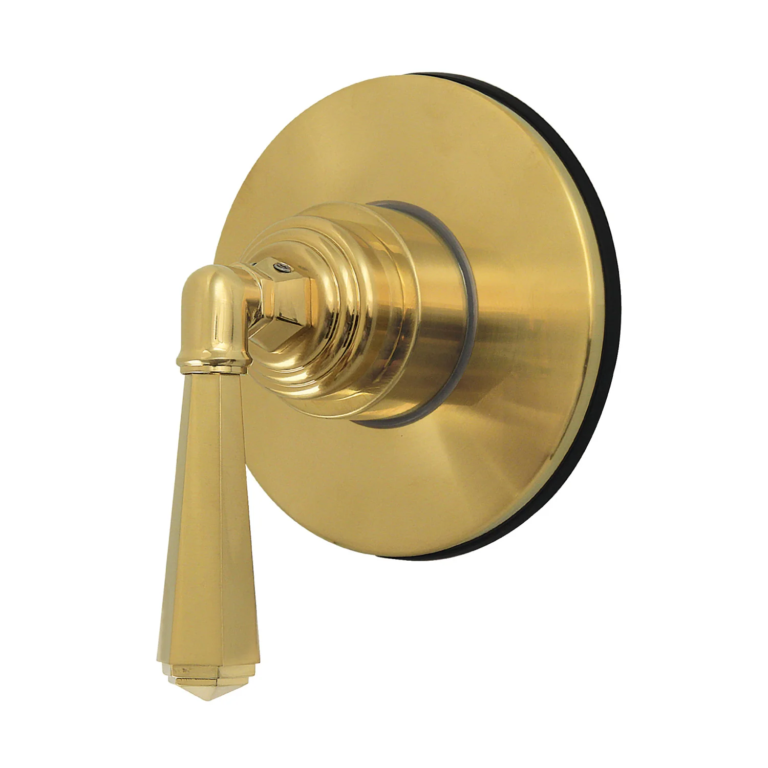 Kingston Tulare KS4037HL - Metropolitan Single-Handle Six-Way Diverter Valve with Round Trim Kit, Brushed Brass