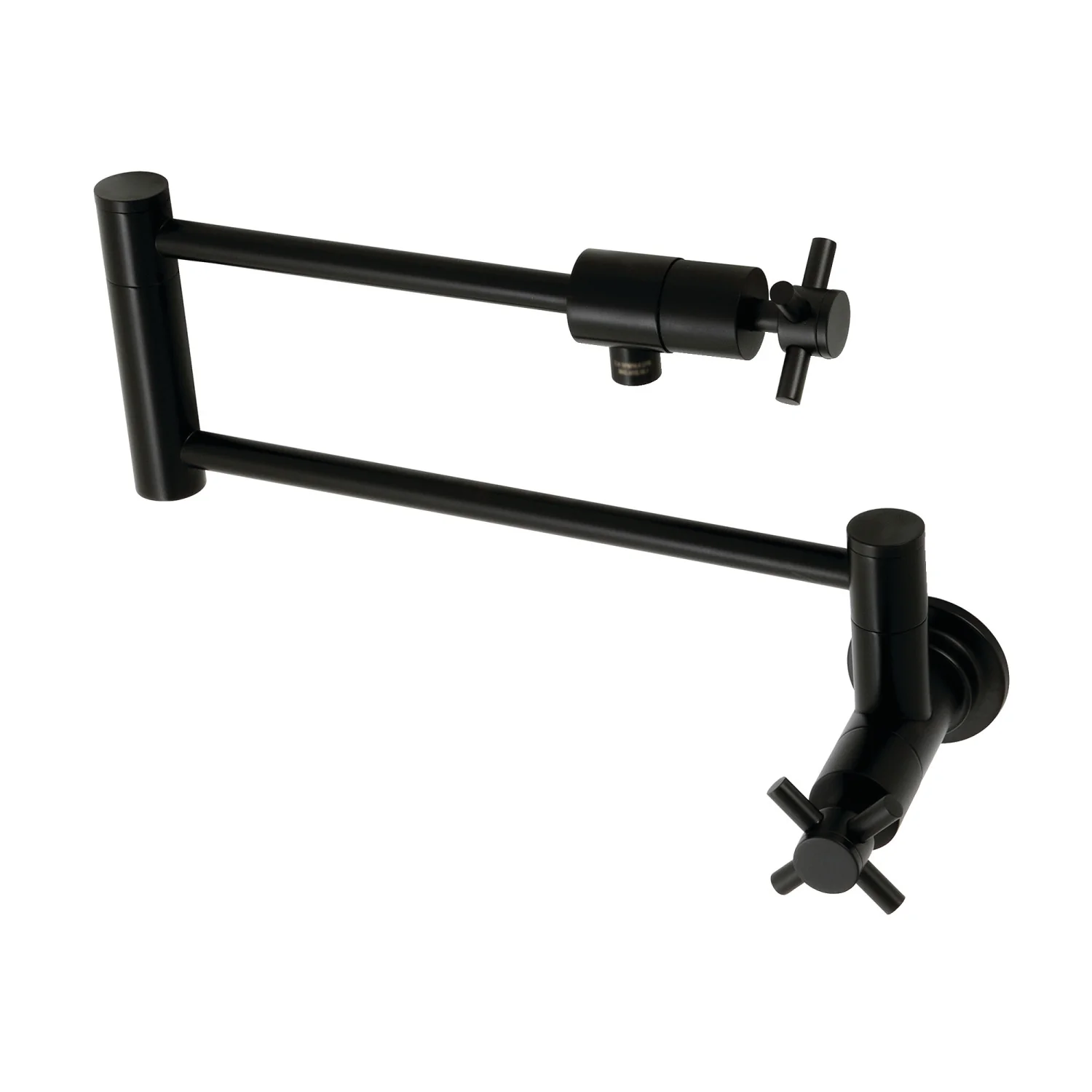 Kingston Sona KS4100DX - Concord Two-Handle 1-Hole Wall Mount Pot Filler Faucet, Matte Black