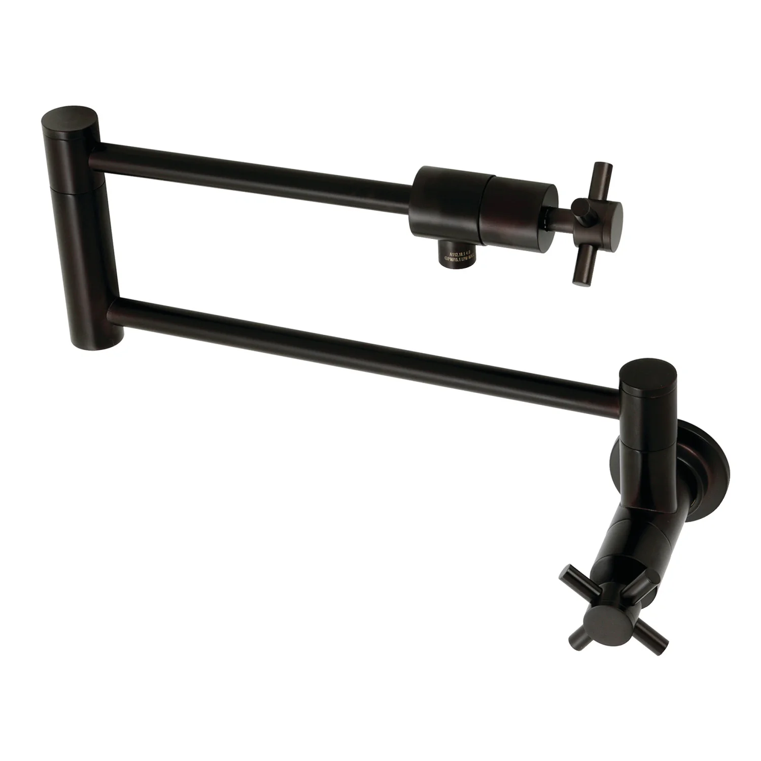 Kingston Sona KS4105DX - Concord Two-Handle 1-Hole Wall Mount Pot Filler Faucet, Oil Rubbed Bronze