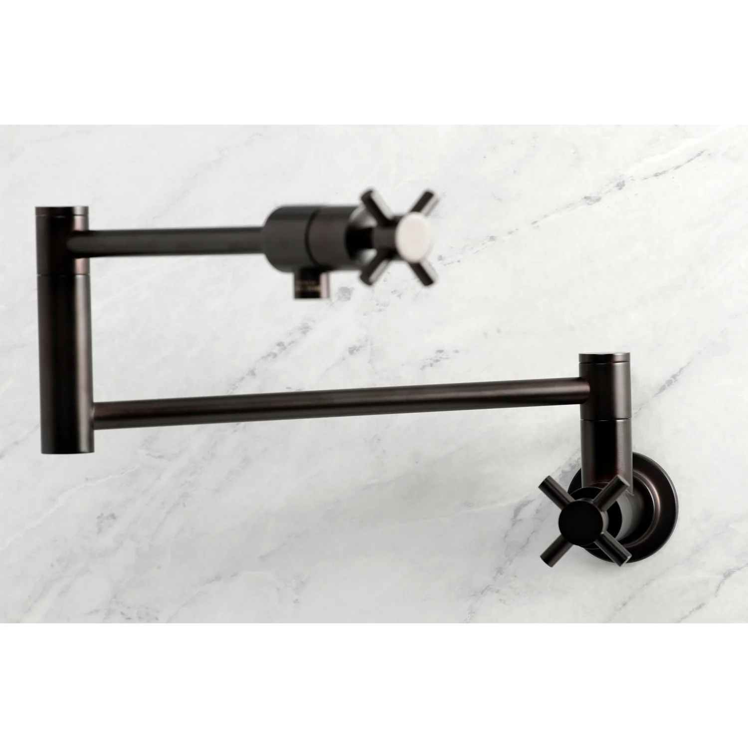 Kingston Sona KS4105DX - Concord Two-Handle 1-Hole Wall Mount Pot Filler Faucet, Oil Rubbed Bronze - Image 4