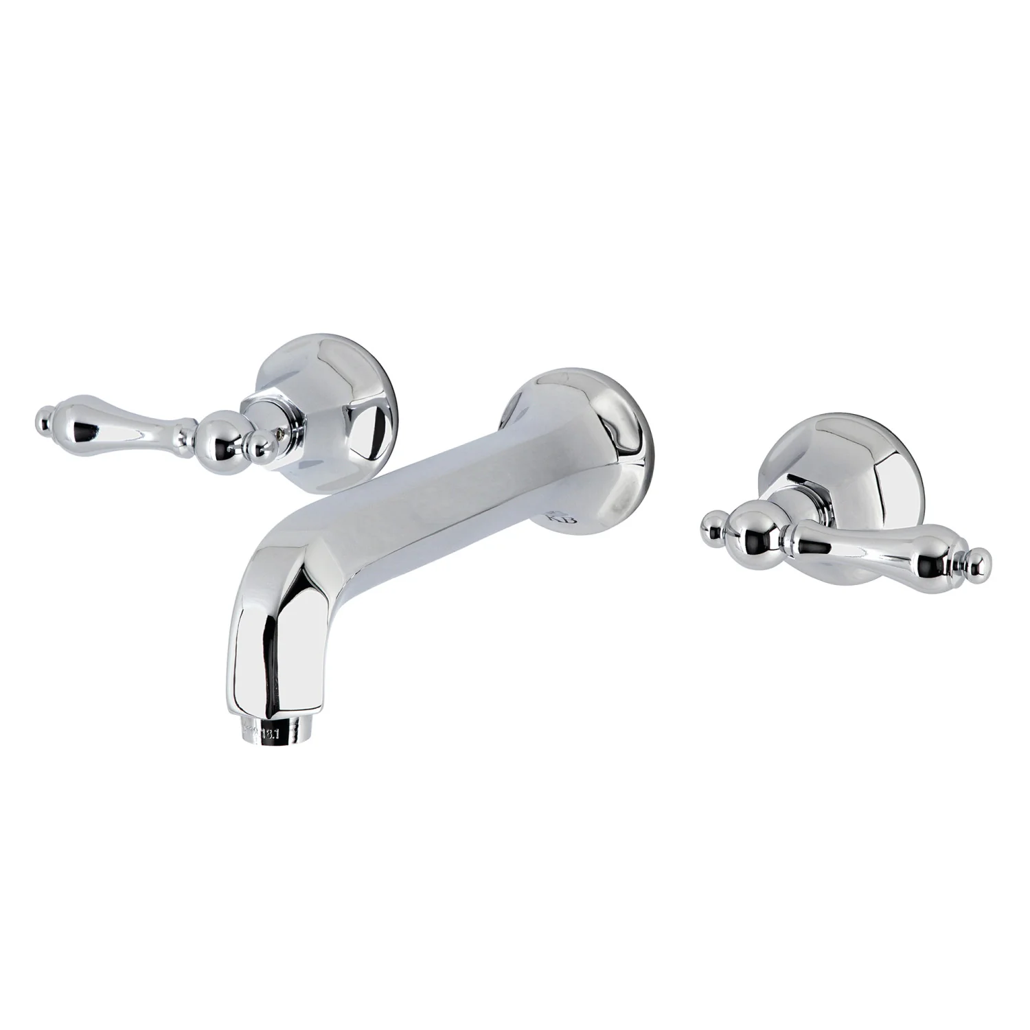 Kingston Tulare KS4121AL - Metropolitan Double-Handle 3-Hole Wall Mount Bathroom Faucet, Polished Chrome