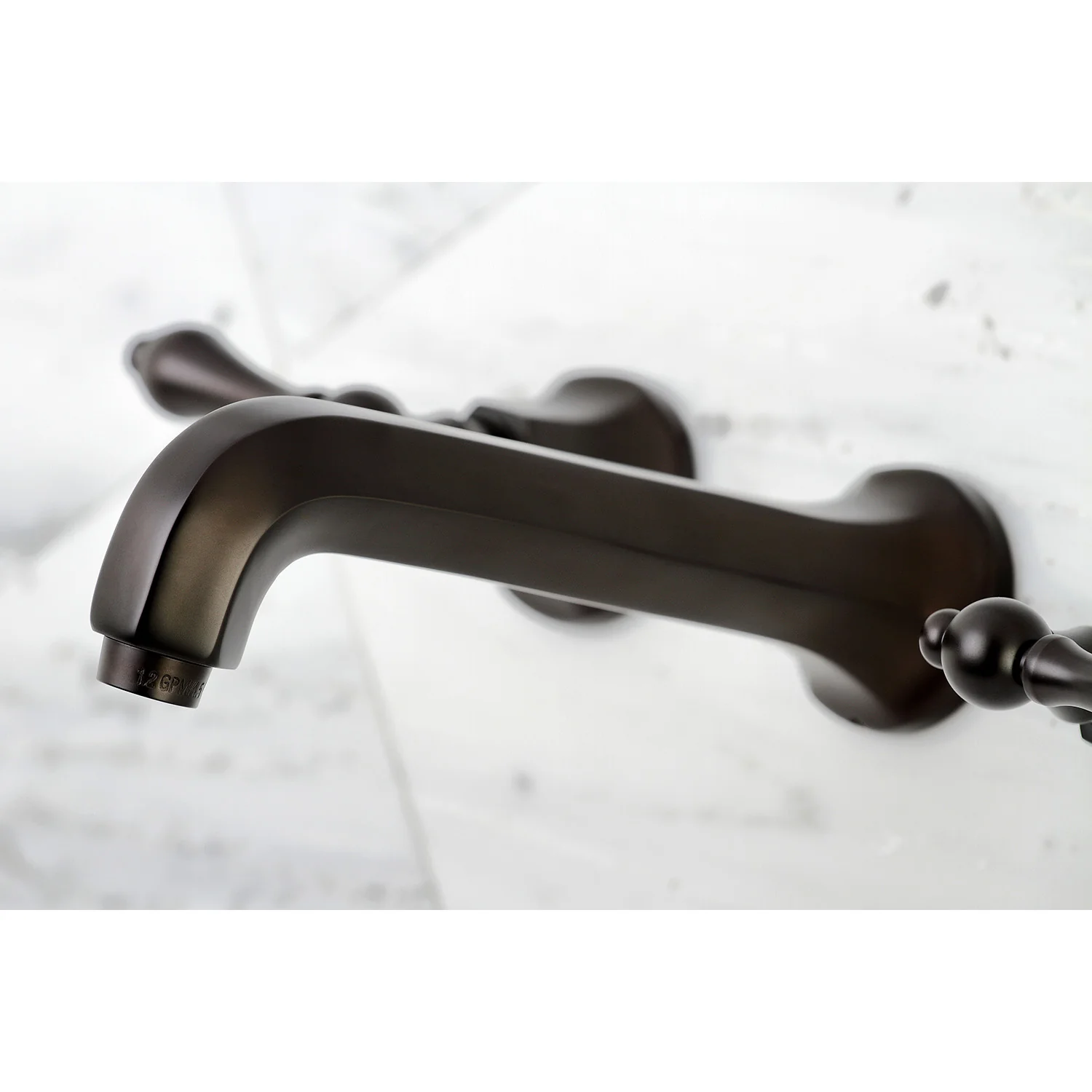 Kingston Tulare KS4125AL - Metropolitan Double-Handle 3-Hole Wall Mount Bathroom Faucet, Oil Rubbed Bronze - Image 2