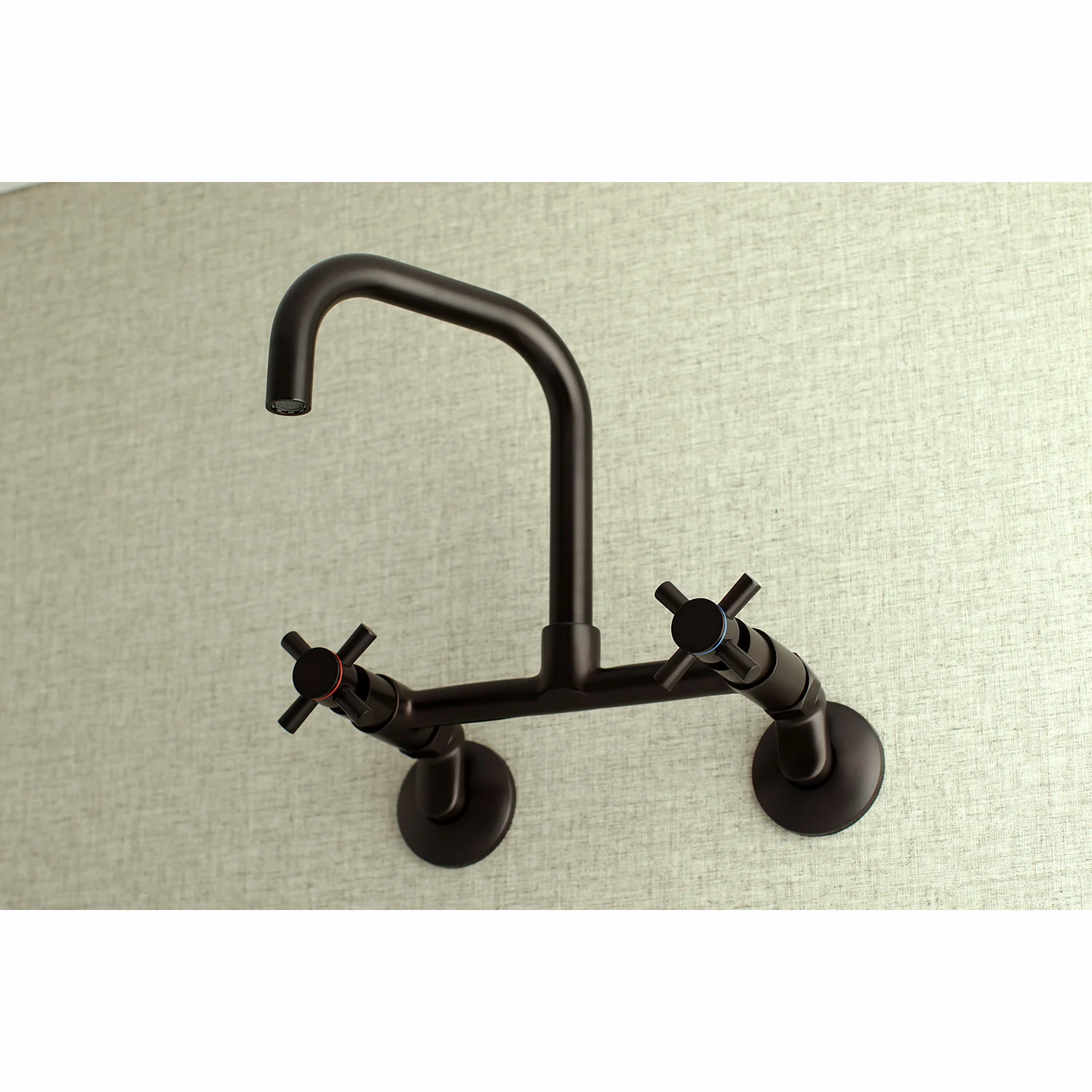 Kingston Sona KS413ORB - Concord Two-Handle 2-Hole Wall Mount Kitchen Faucet, Oil Rubbed Bronze - Image 2